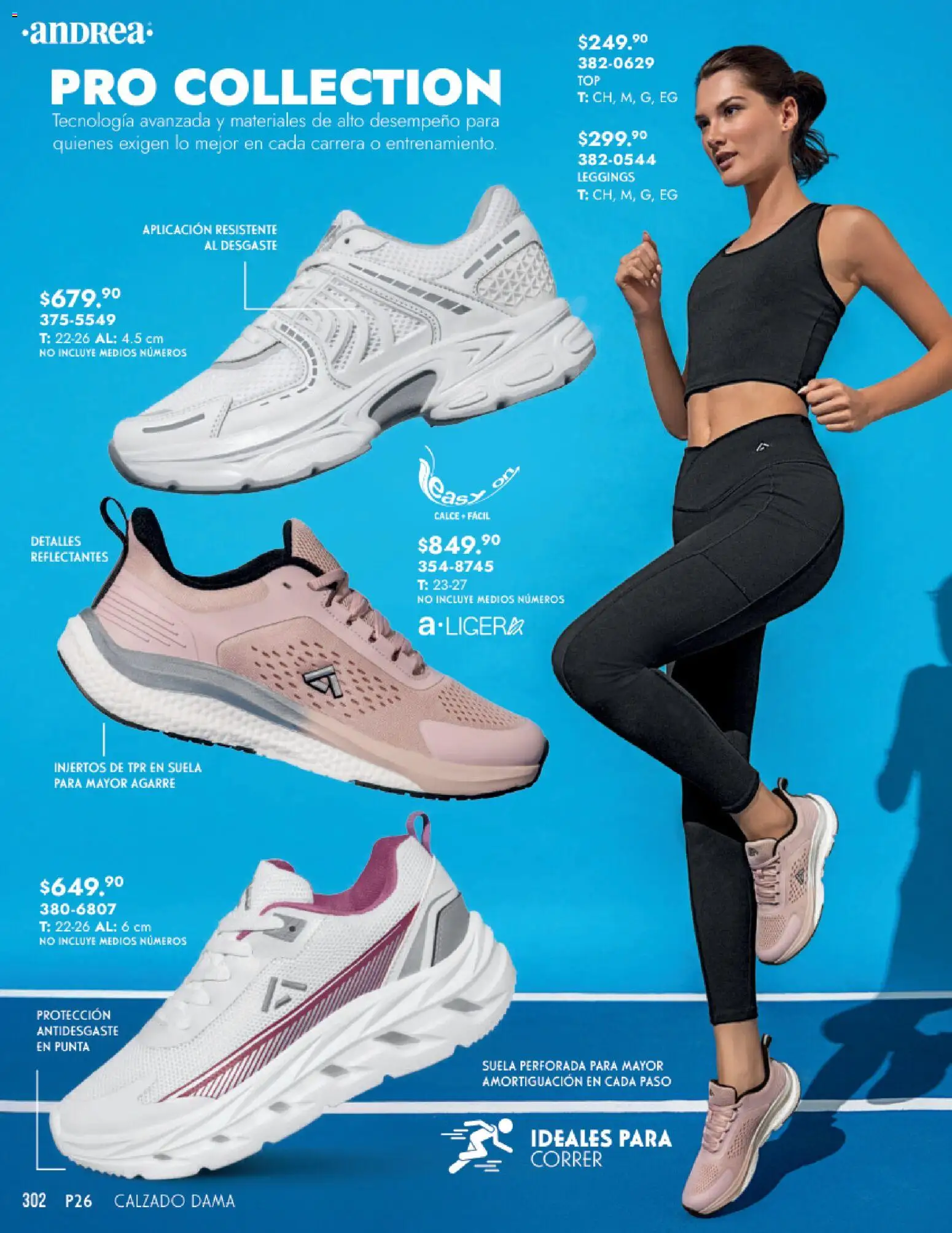 Nuevas ofertas de Andrea válidas en toda la República Mexicana desde el 25.01.2026. ¡Encuentra las mejores ofertas en Andrea catálogo Calzado Dama! | Página: 302 | Productos: Leggings