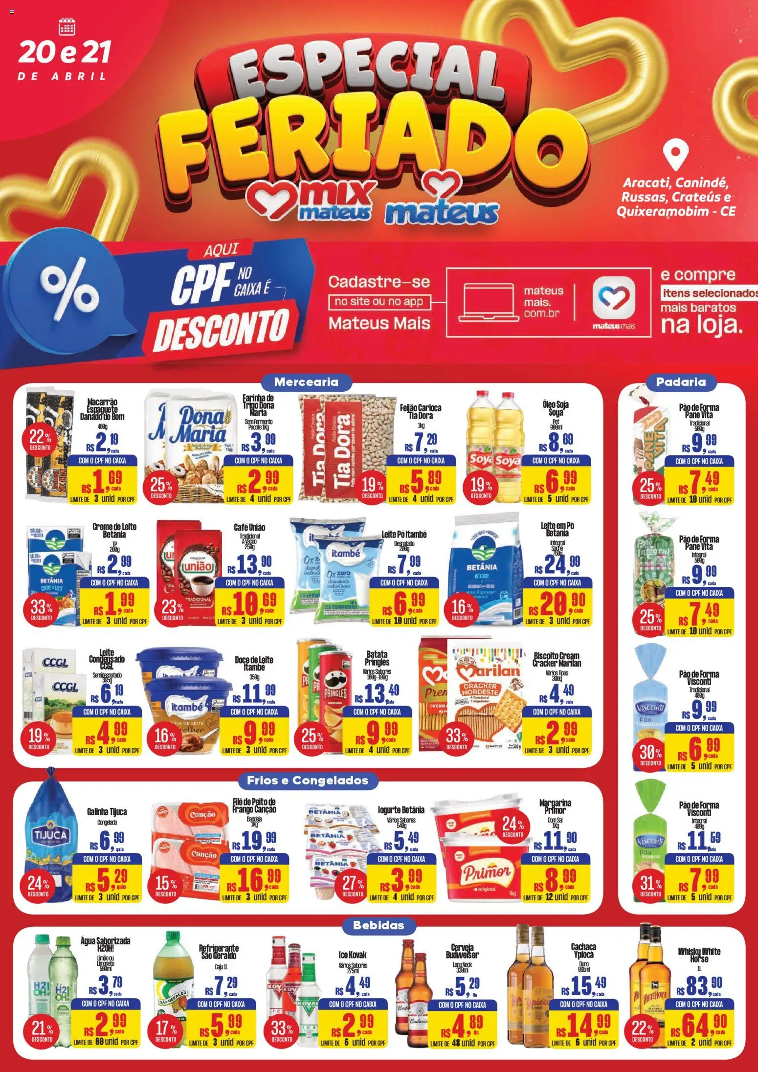 Mateus Folheto - válido de 20.04.2026 | Página: 1 | Produtos: Pó, Whisky, Pão, Primer