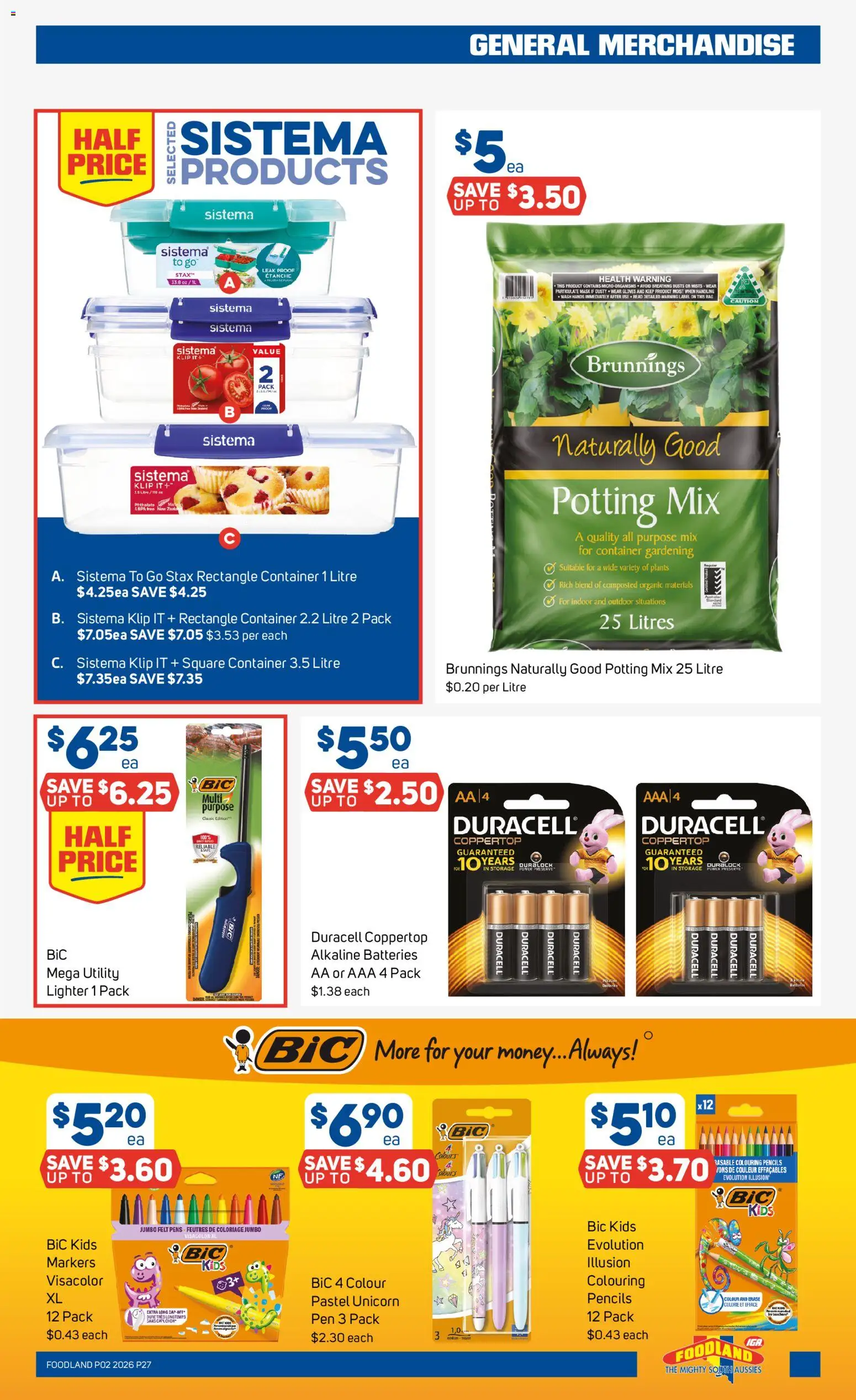 Foodland catalogue - valid from 07.01.2026 | Page: 27 | Products: Mask, Gloves, Batteries