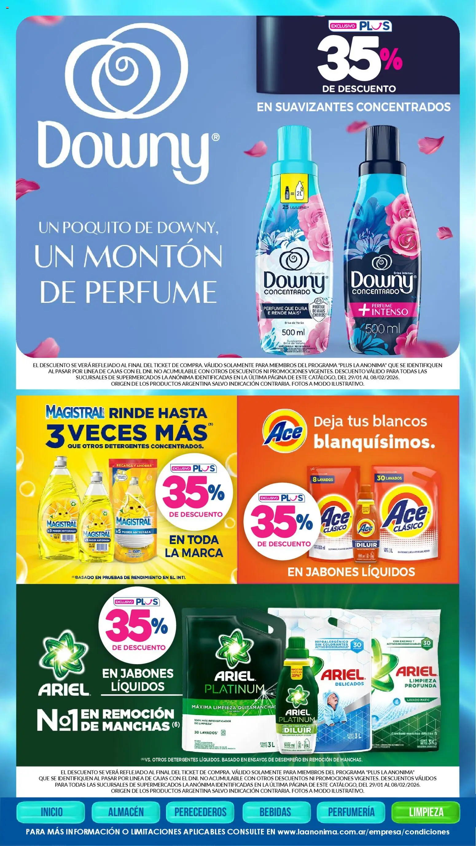 La Anonima catálogo │ válido desde el 29.01.2026 | Página: 45 | Productos: Antigrasa, Perfume