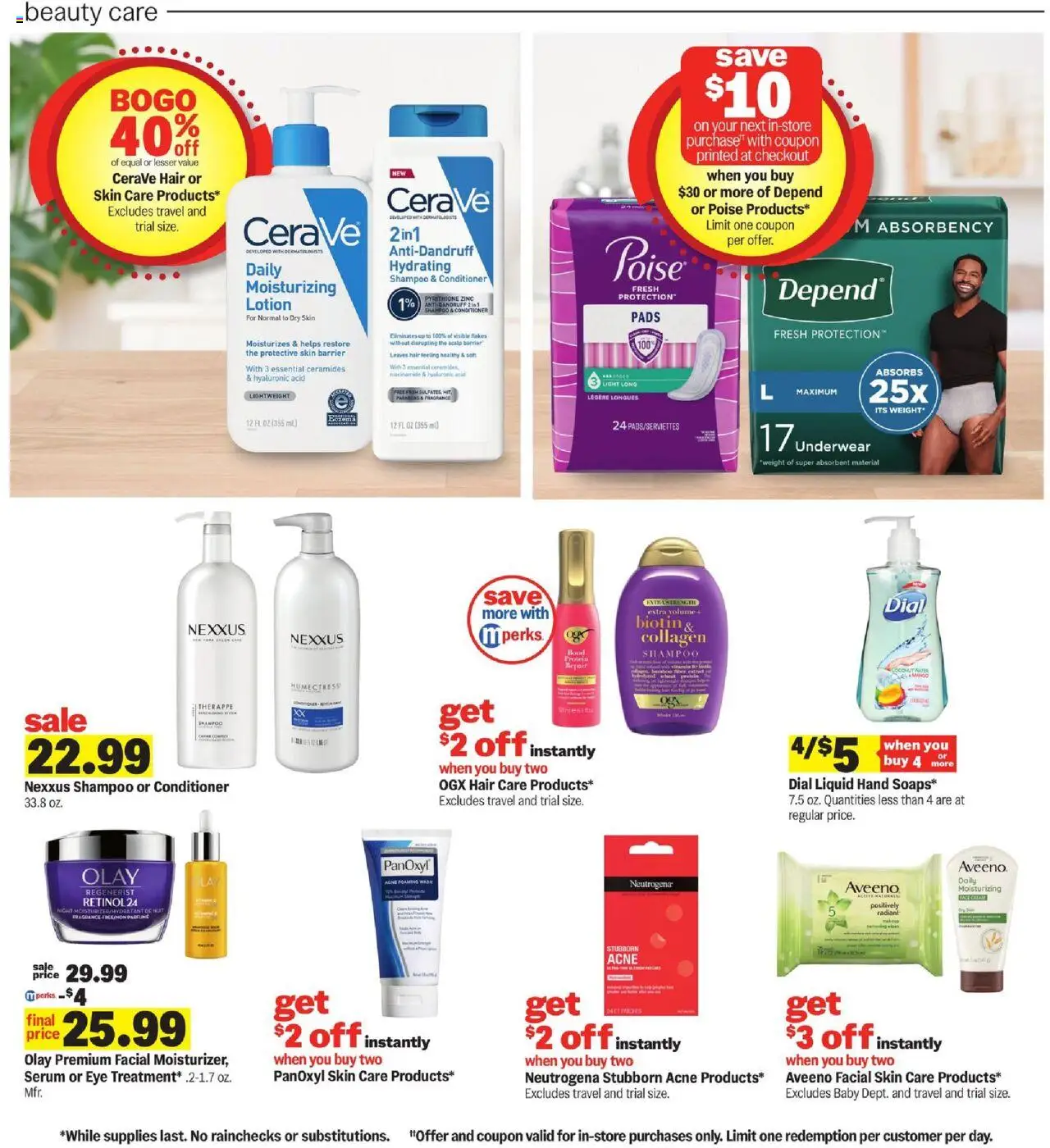 Meijer Weekly Ad - valid from 03.08.2025 | Page: 30 | Products: Fragrance, Pads, Underwear, Water
