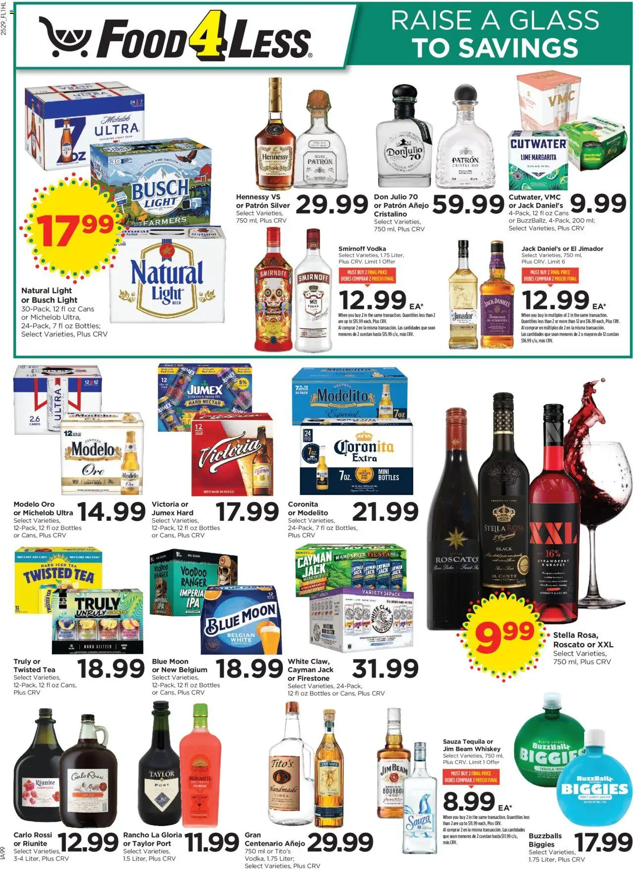Food 4 Less Weekly Ad - valid from 20.08.2025 | Page: 9 | Products: Beer, Tea, Vodka, Lime