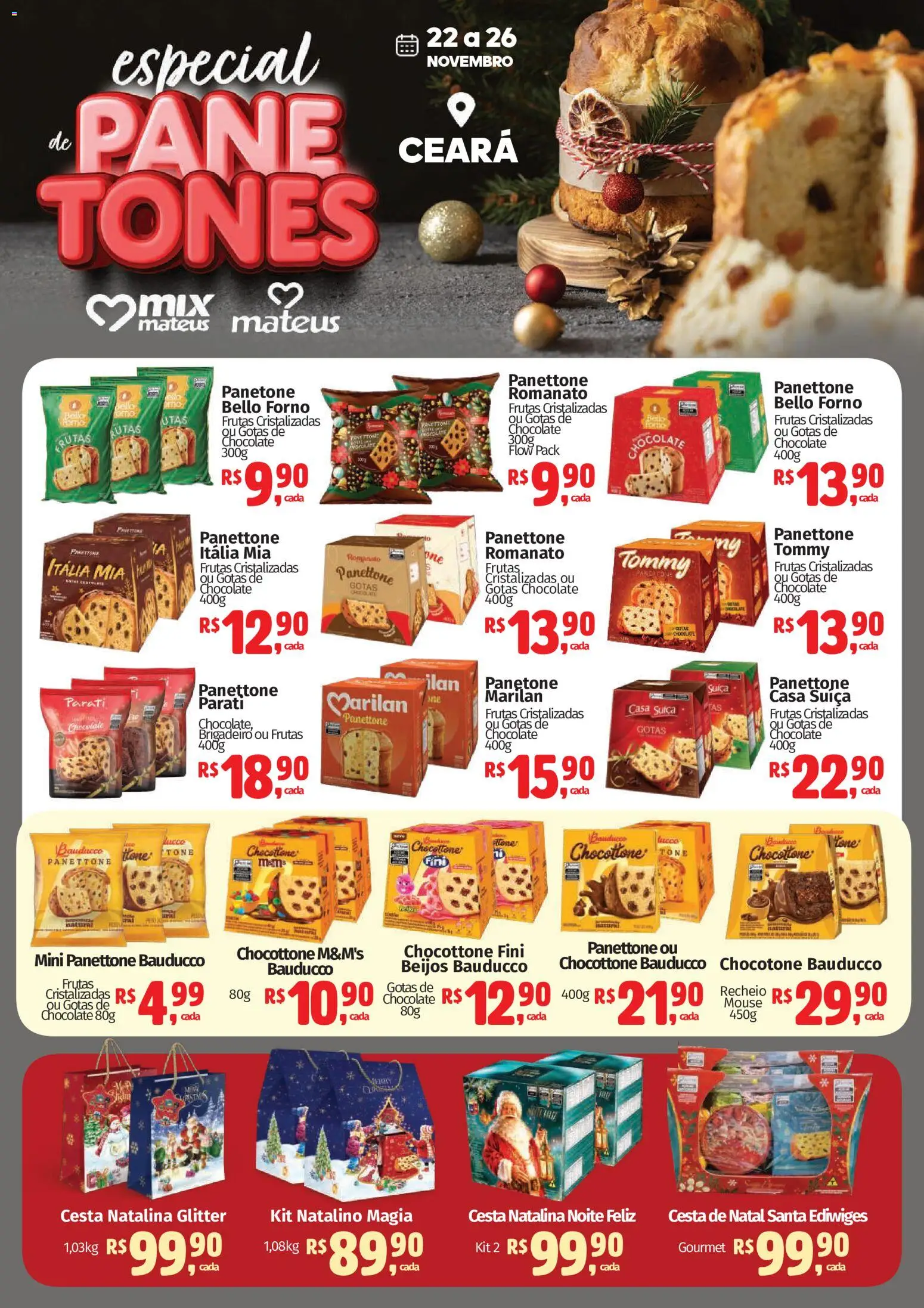 Mateus Folheto - válido de 22.11.2025 | Página: 1 | Produtos: Forno, Cesta, Mouse, Panetone