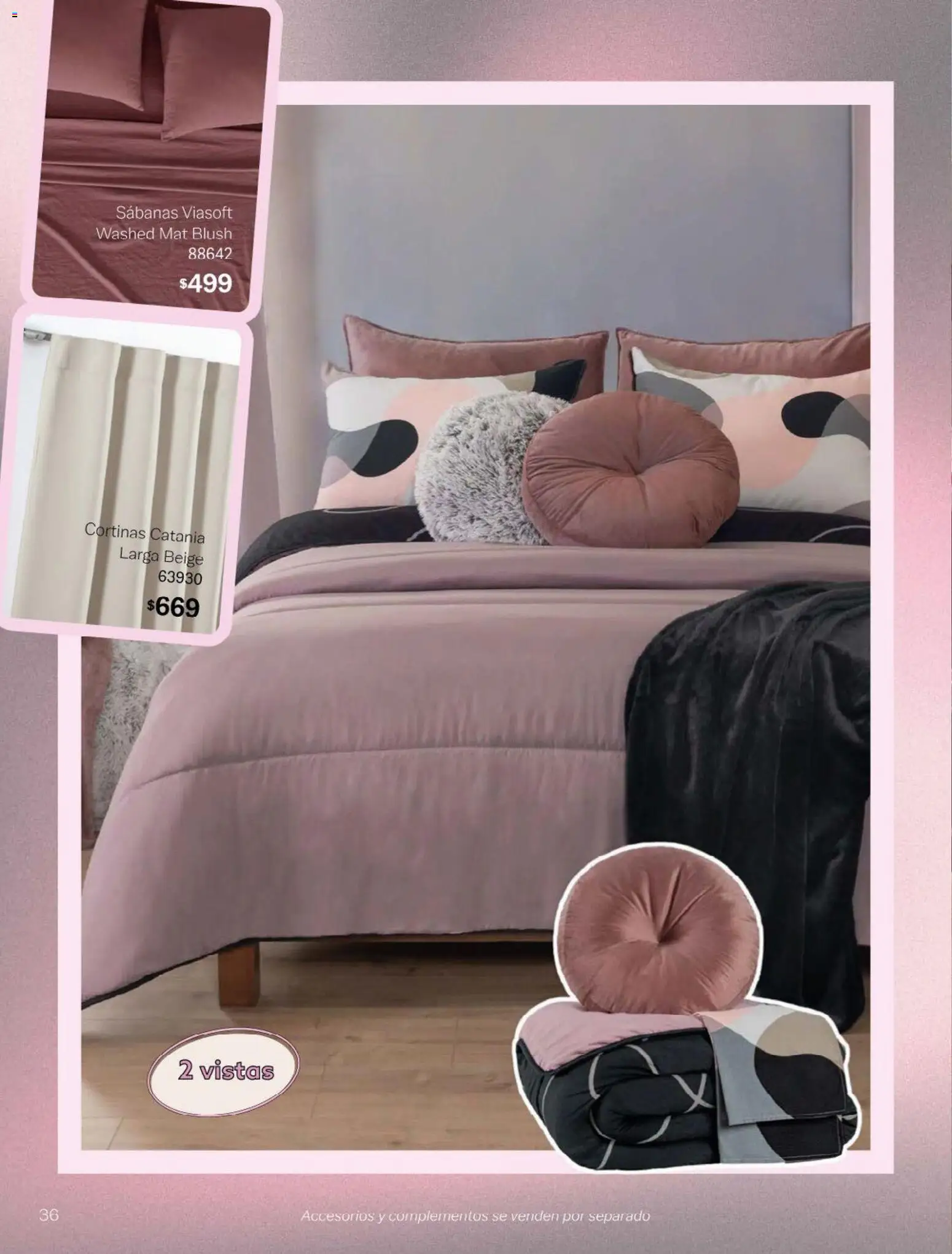 Nuevas ofertas de Vianney válidas en toda la República Mexicana desde el 23.01.2026. ¡Encuentra las mejores ofertas en Vianney catálogo Chavos! | Página: 38 | Productos: Sabanas, Cortinas