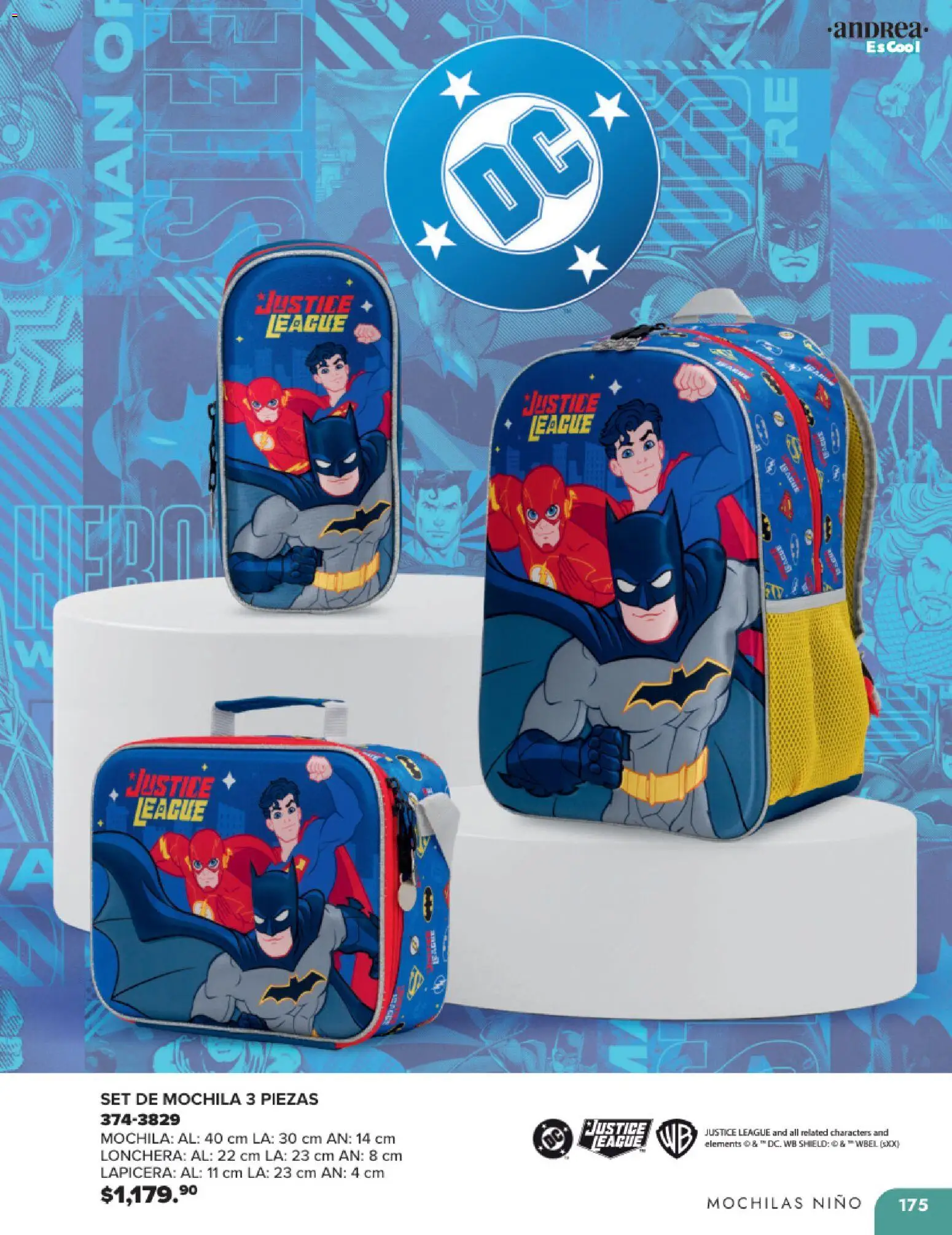 Nuevas ofertas de Andrea válidas en toda la República Mexicana desde el 25.05.2025. ¡Encuentra las mejores ofertas en Andrea catálogo Colegial ! | Página: 175 | Productos: Mochila