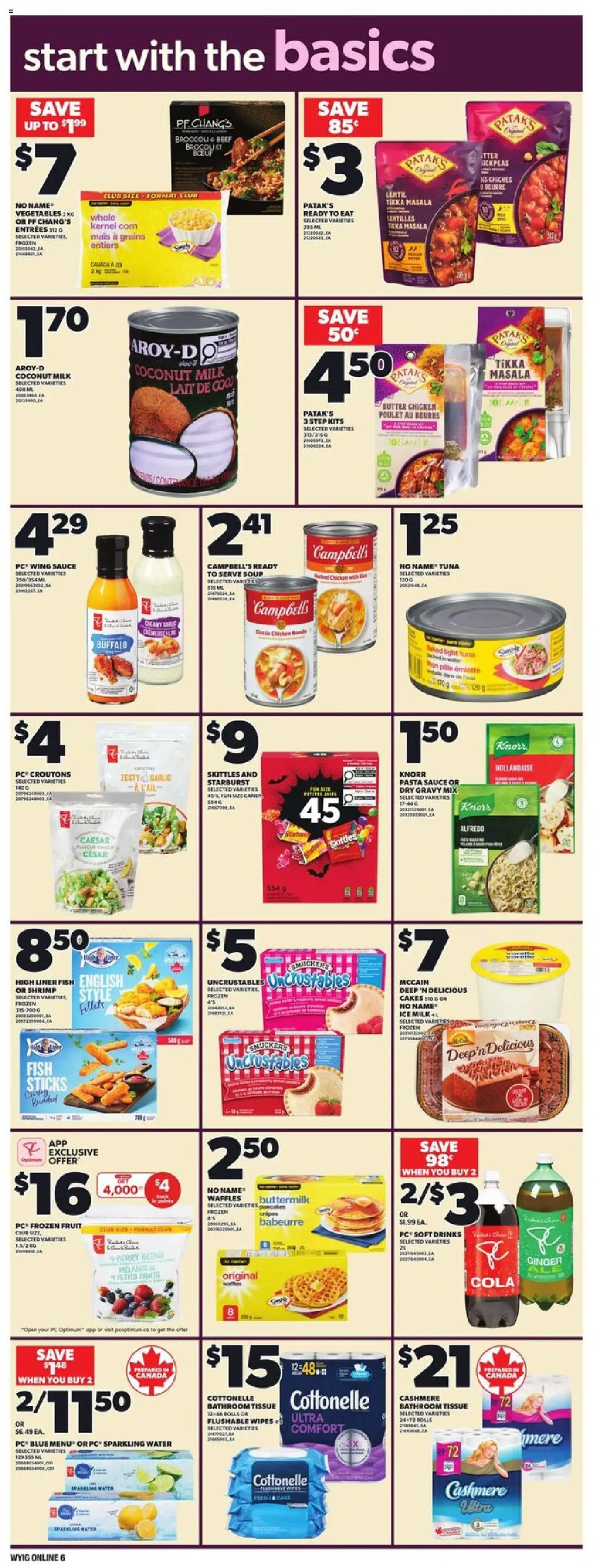 Loblaws flyer valid from 25.09.2025 | Page: 14 | Products: Beef, Pasta, PC, Milk