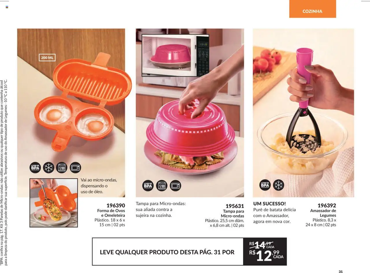 Avon Folheto - válido de 07.10.2025 | Página: 31 | Produtos: Omeleteira, Ovos, Microondas, Batata