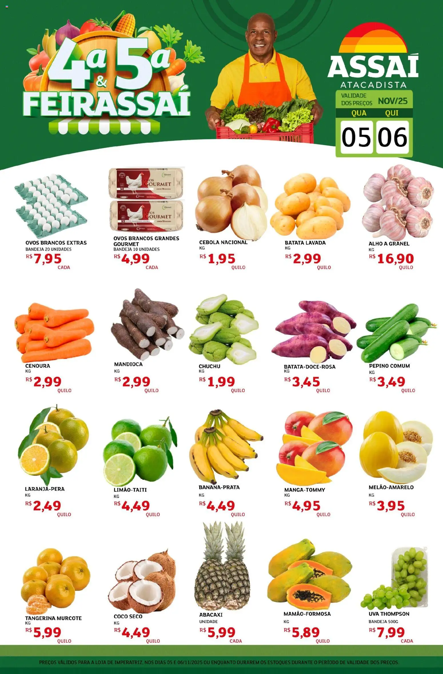Assaí Atacadista Folheto - válido de 05.11.2025 | Página: 1 | Produtos: Coco, Abacaxi, Cenoura, Batata