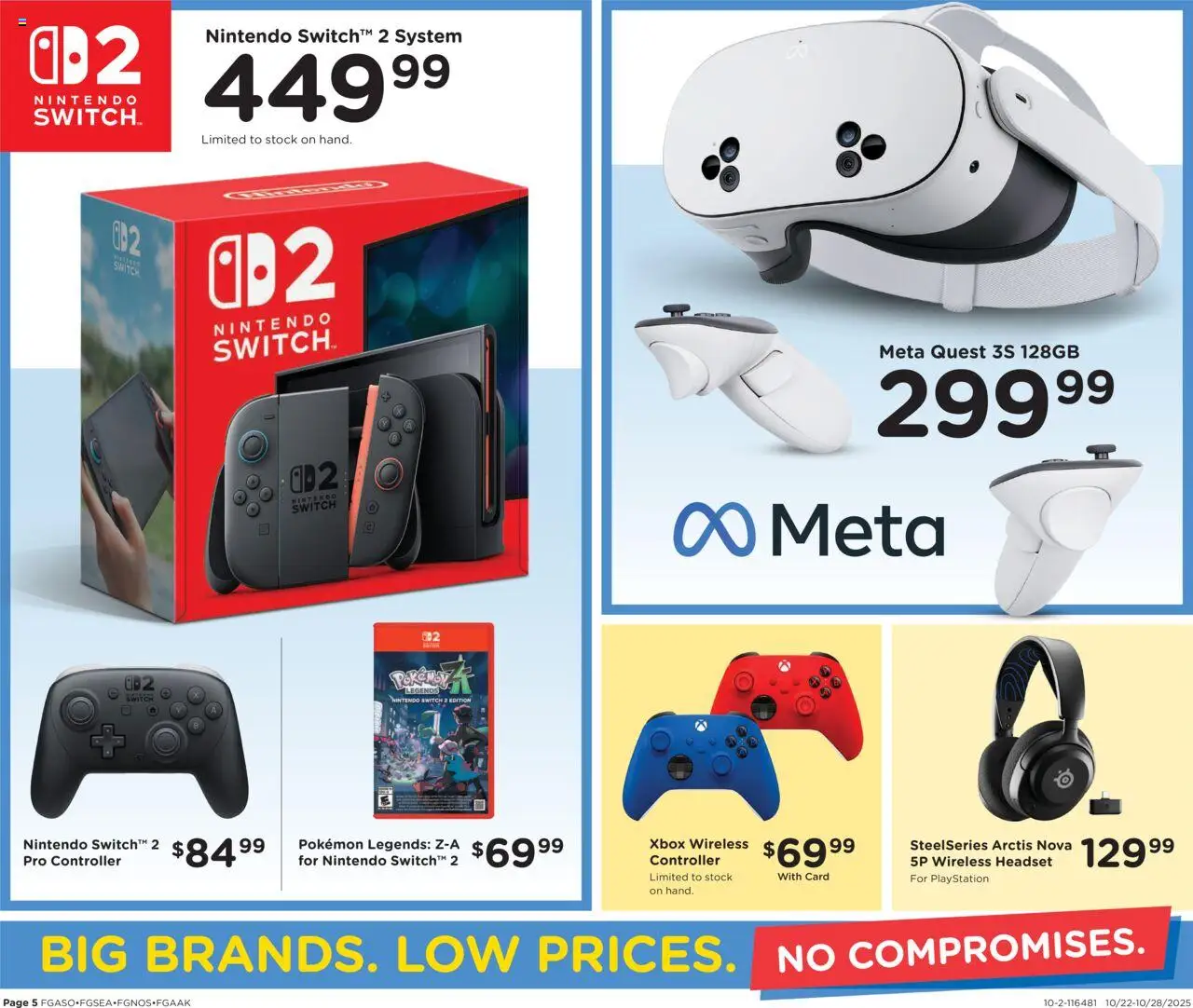 Fred Meyer Home & Apparel - valid from 22.10.2025 | Page: 6 | Products: Switch, Xbox, Headset, Nintendo