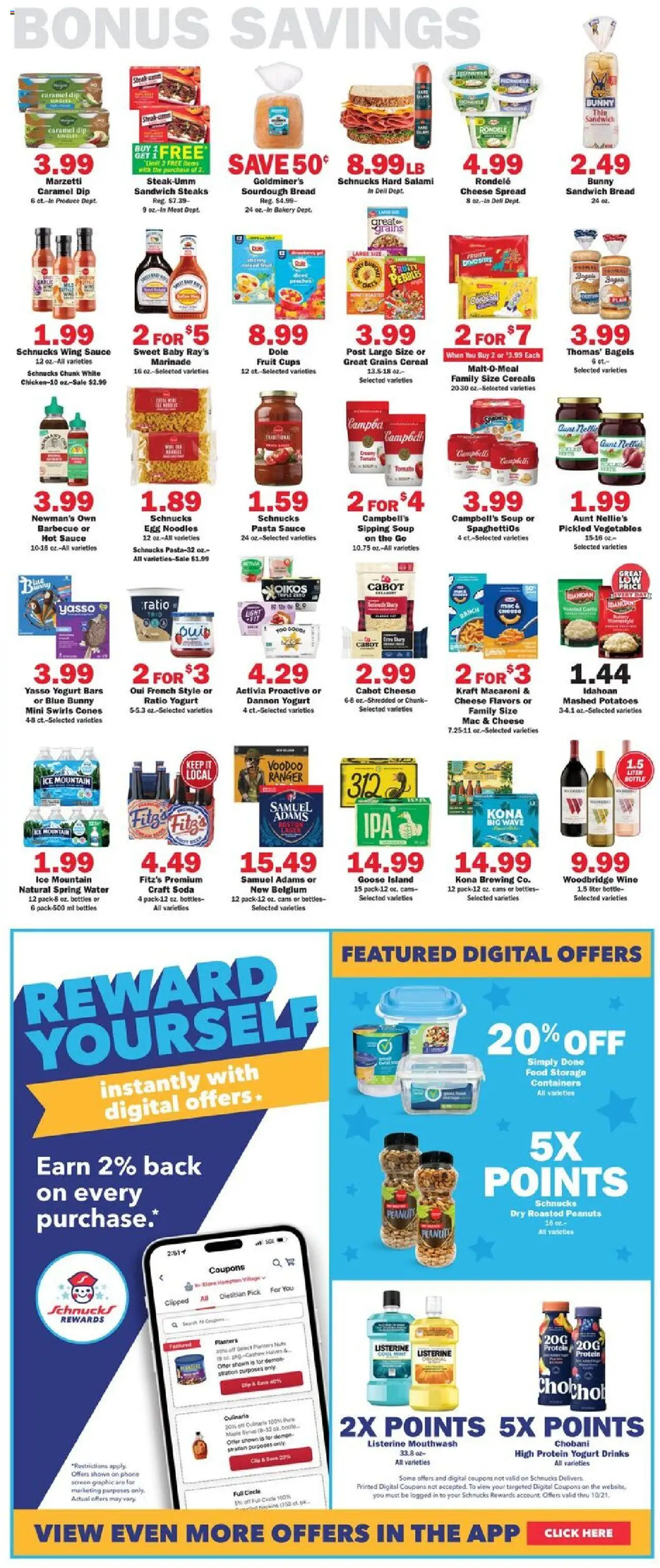 Schnucks Weekly Print Ad - IL - valid from 15.10.2025 | Page: 5 | Products: Bakery, Salami, Noodles, Pasta