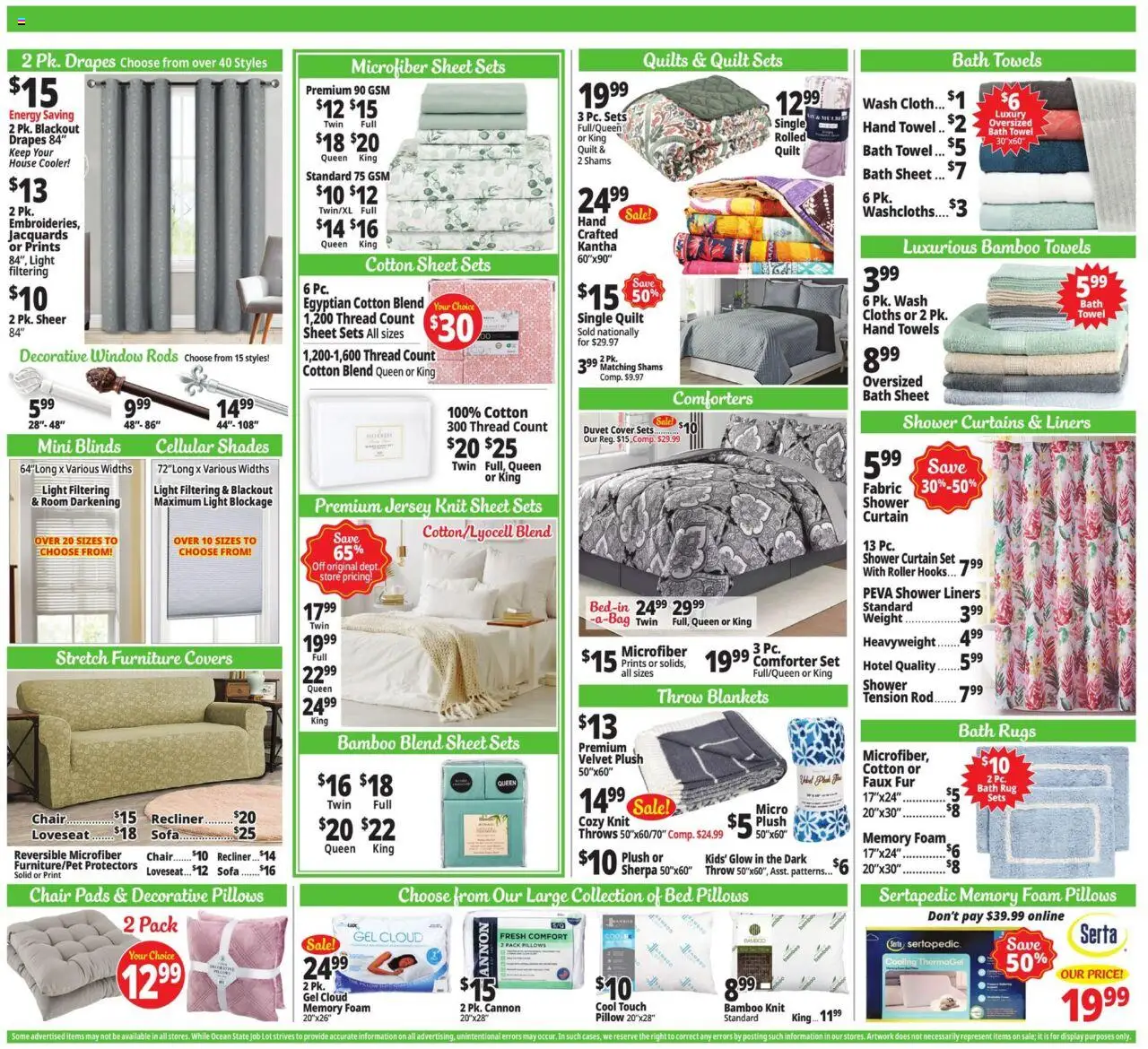 Ocean State Job Lot Weekly Ad - CT - valid from 10.07.2025 | Page: 10 | Products: Bed, Pillow, Duvet Cover, Quilt