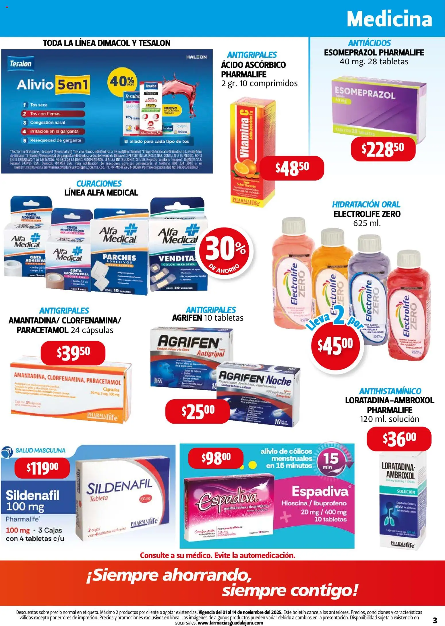 Nuevas ofertas de Farmacia Guadalajara válidas en toda la República Mexicana desde el 01.11.2025. ¡Encuentra las mejores ofertas en Farmacia Guadalajara catálogo! | Página: 3