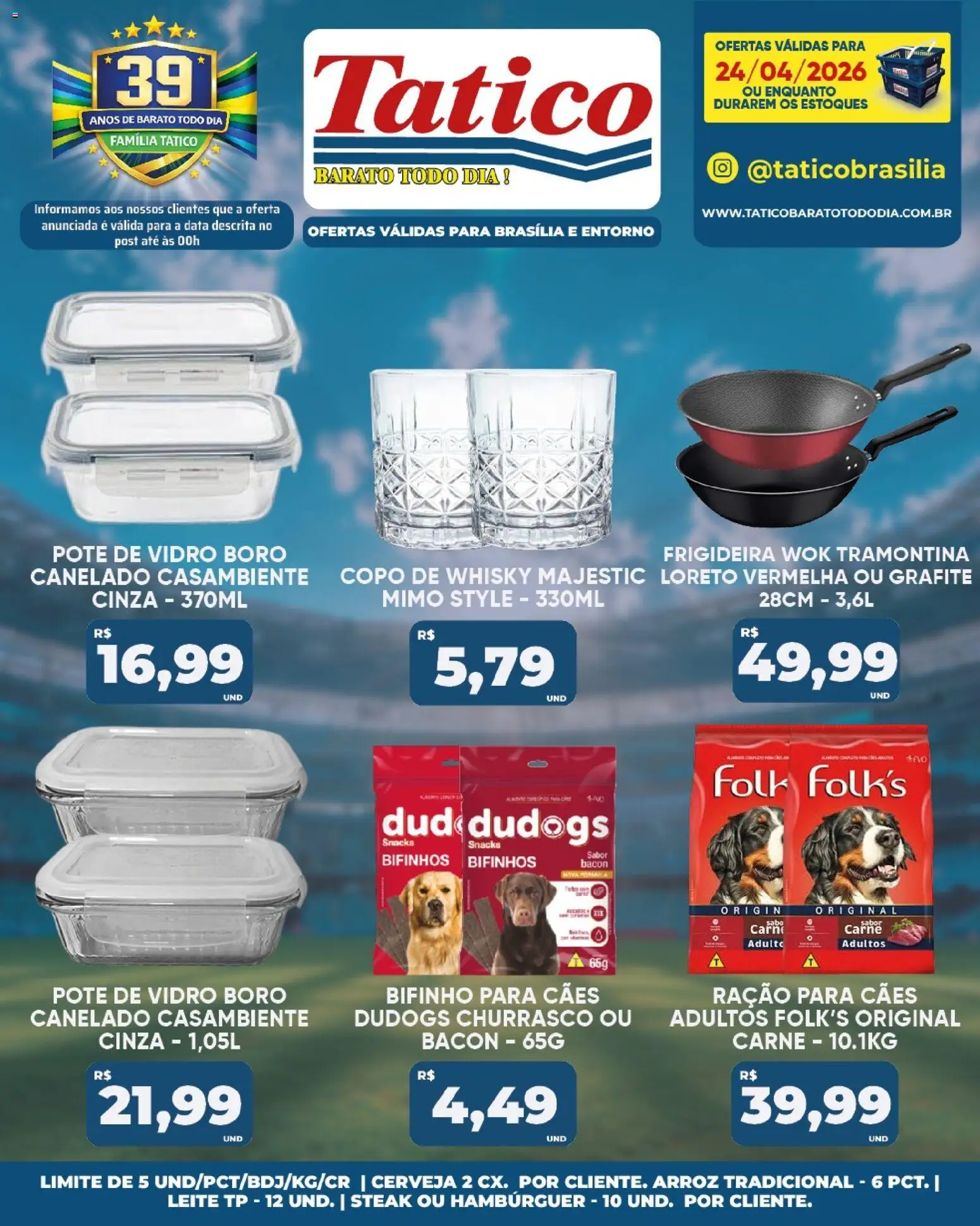 Tatico Folheto - válido de 25.04.2026 | Página: 27 | Produtos: Frigideira, Leite, Carne, Hambúrguer