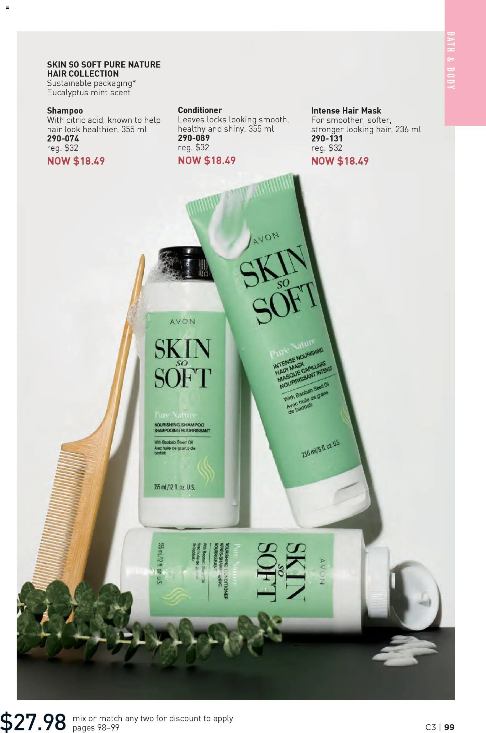 Avon flyer valid from 29.01.2026 | Page: 99 | Products: Shampoo, Conditioner, Mask, Oil