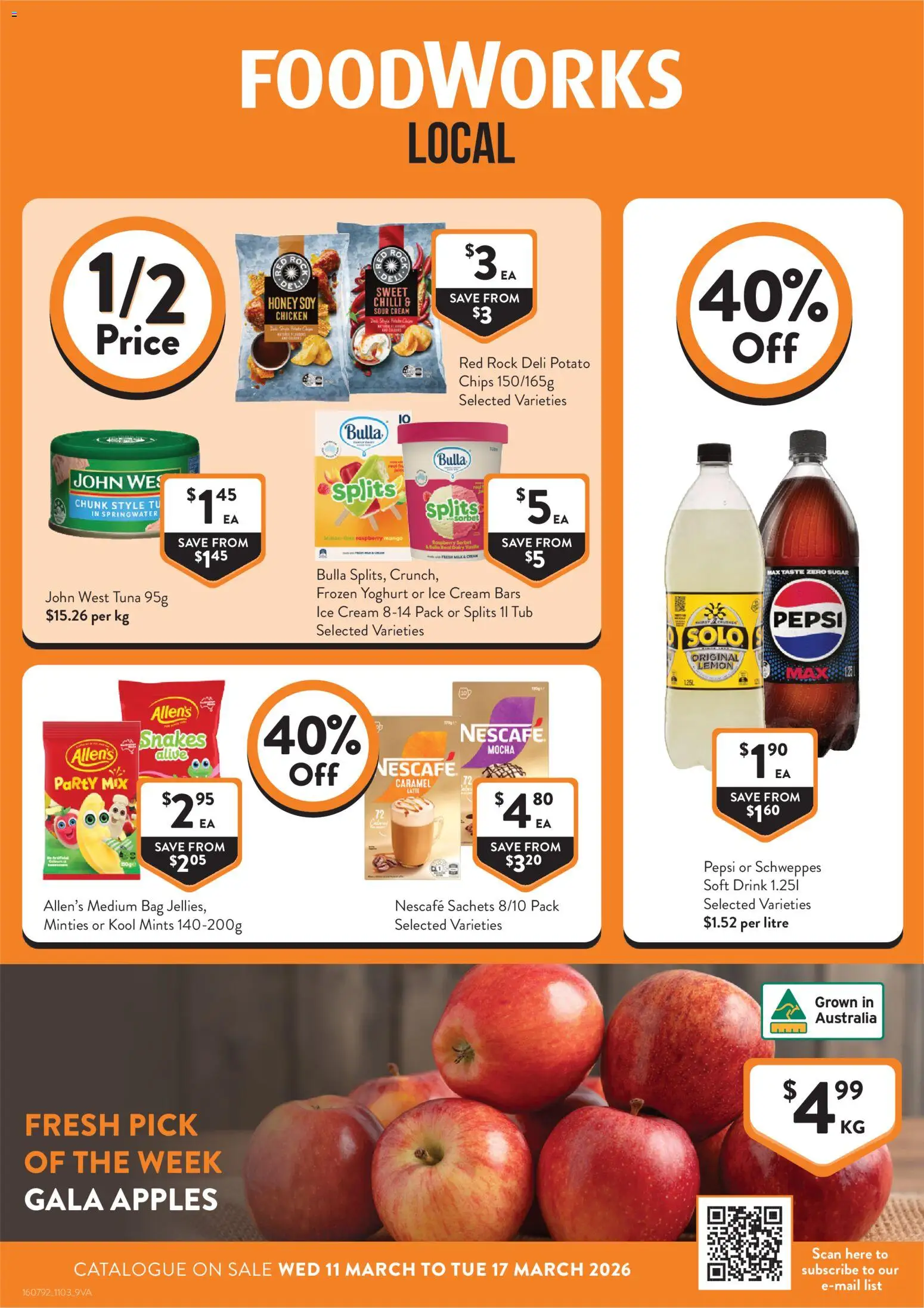 Foodworks catalogue - valid from 11.03.2026 | Page: 1 | Products: Yoghurt, Lemon, Raspberry, Nescafe