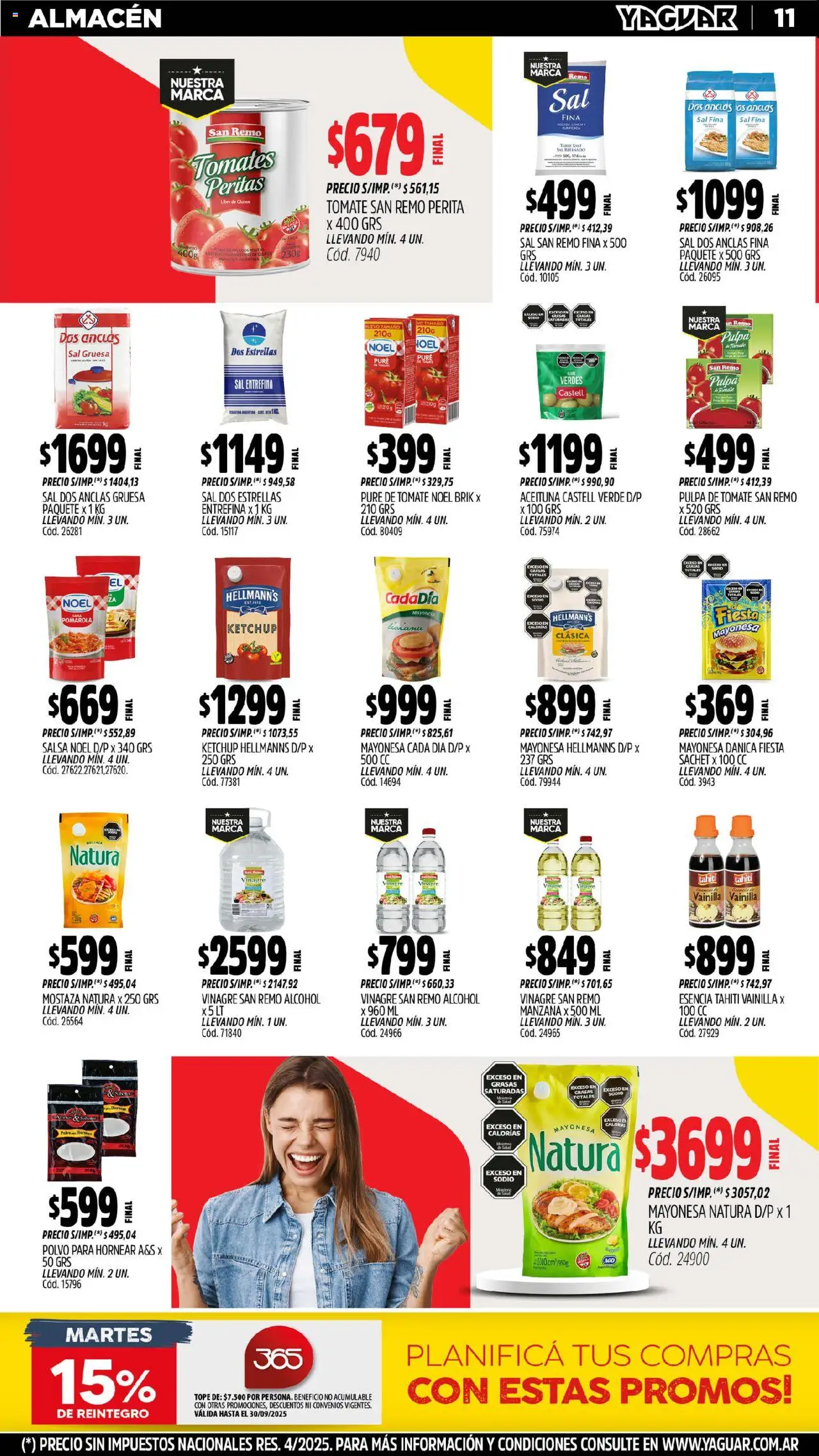 Yaguar catálogo │ válido desde el 15.09.2025 | Página: 13 | Productos: Mayonesa, Mostaza, Manzana, Tomates