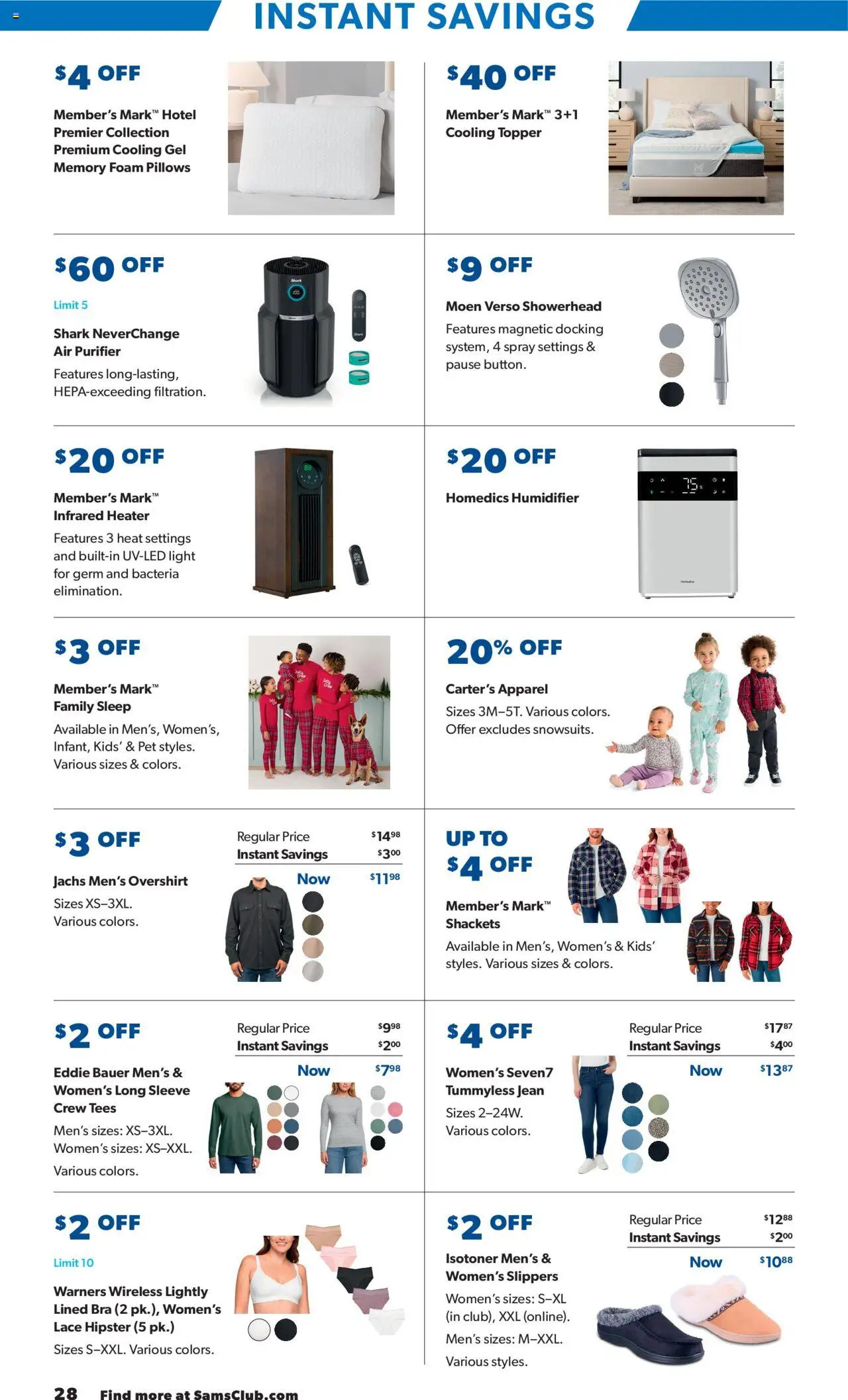 Sam's Club Black Friday - valid from 20.10.2025 | Page: 28 | Products: Bra, Slippers, Humidifier, Air purifier