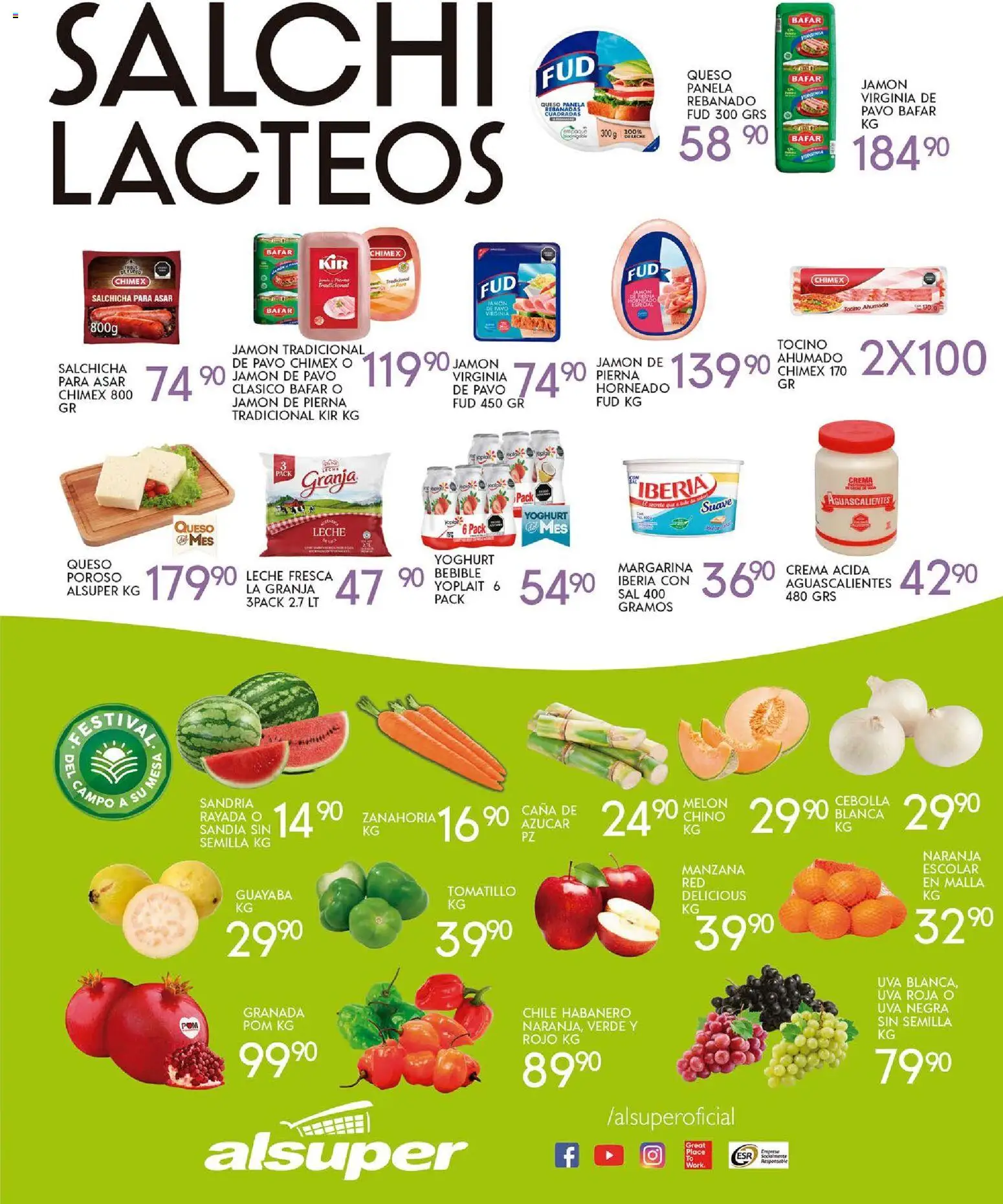 Nuevas ofertas de Alsuper válidas en toda la República Mexicana desde el 31.10.2025. ¡Encuentra las mejores ofertas en Alsuper folleto Zacatecas! | Página: 3 | Productos: Azúcar, Melón, Tocino, Malla