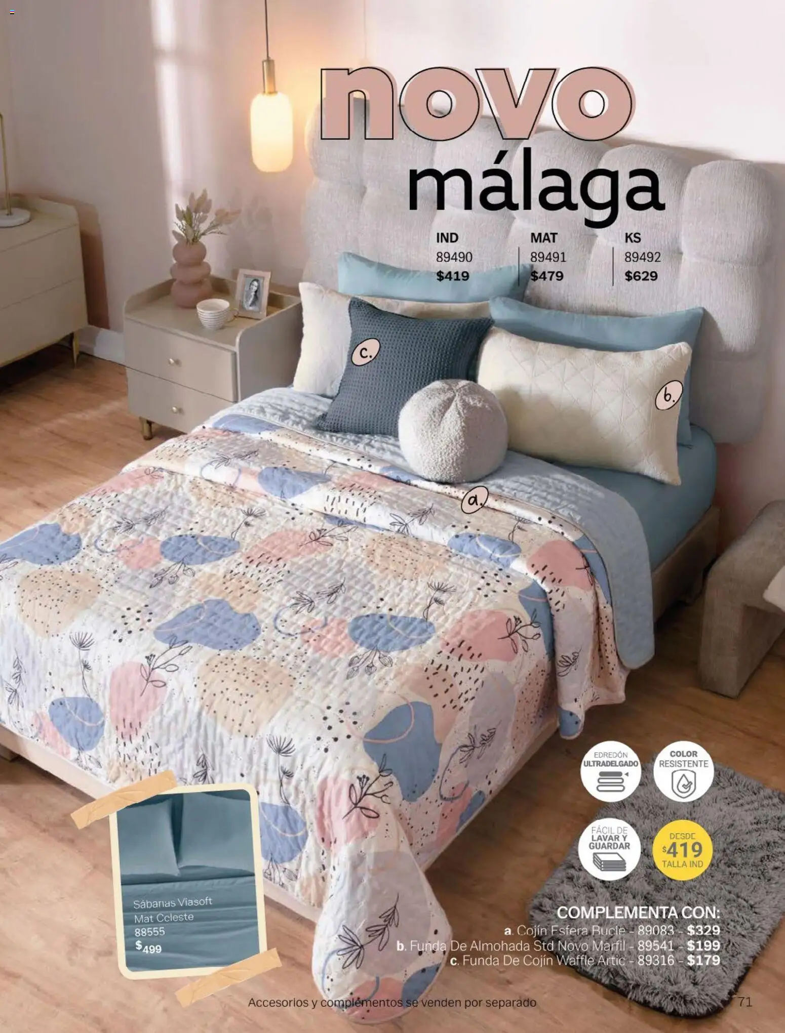 Nuevas ofertas de Vianney válidas en toda la República Mexicana desde el 23.01.2026. ¡Encuentra las mejores ofertas en Vianney catálogo Chavos! | Página: 73 | Productos: Funda, Funda de almohada, Almohada, Sabanas