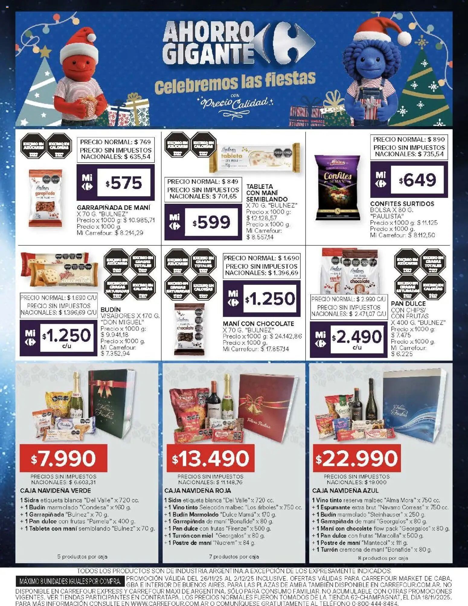 Carrefour Market catálogo │ válido desde el 26.11.2025 | Página: 4 | Productos: Caja, Mani, Pan, Turrón