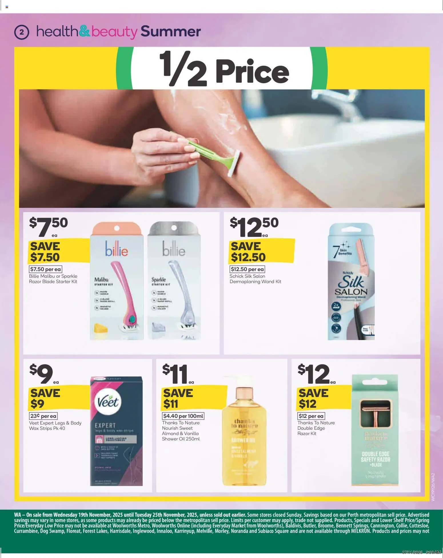 Woolworths catalogue - valid from 19.11.2025 | Page: 3 | Products: Shelf, Shower, Oil, Razor
