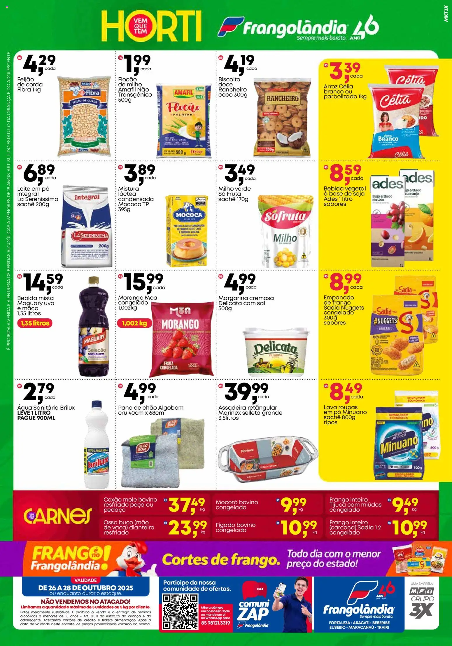 Frangolândia Folheto - válido de 26.10.2025 | Página: 2 | Produtos: Coco, Feijão, Bebida, Sal