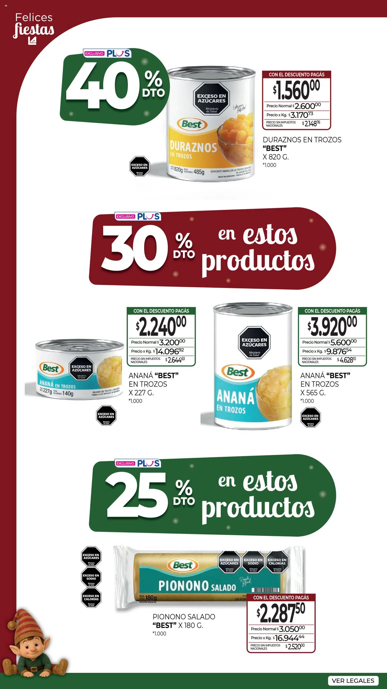La Anonima catálogo │ válido desde el 04.12.2025 | Página: 22 | Productos: Peso, Ananá, Pionono