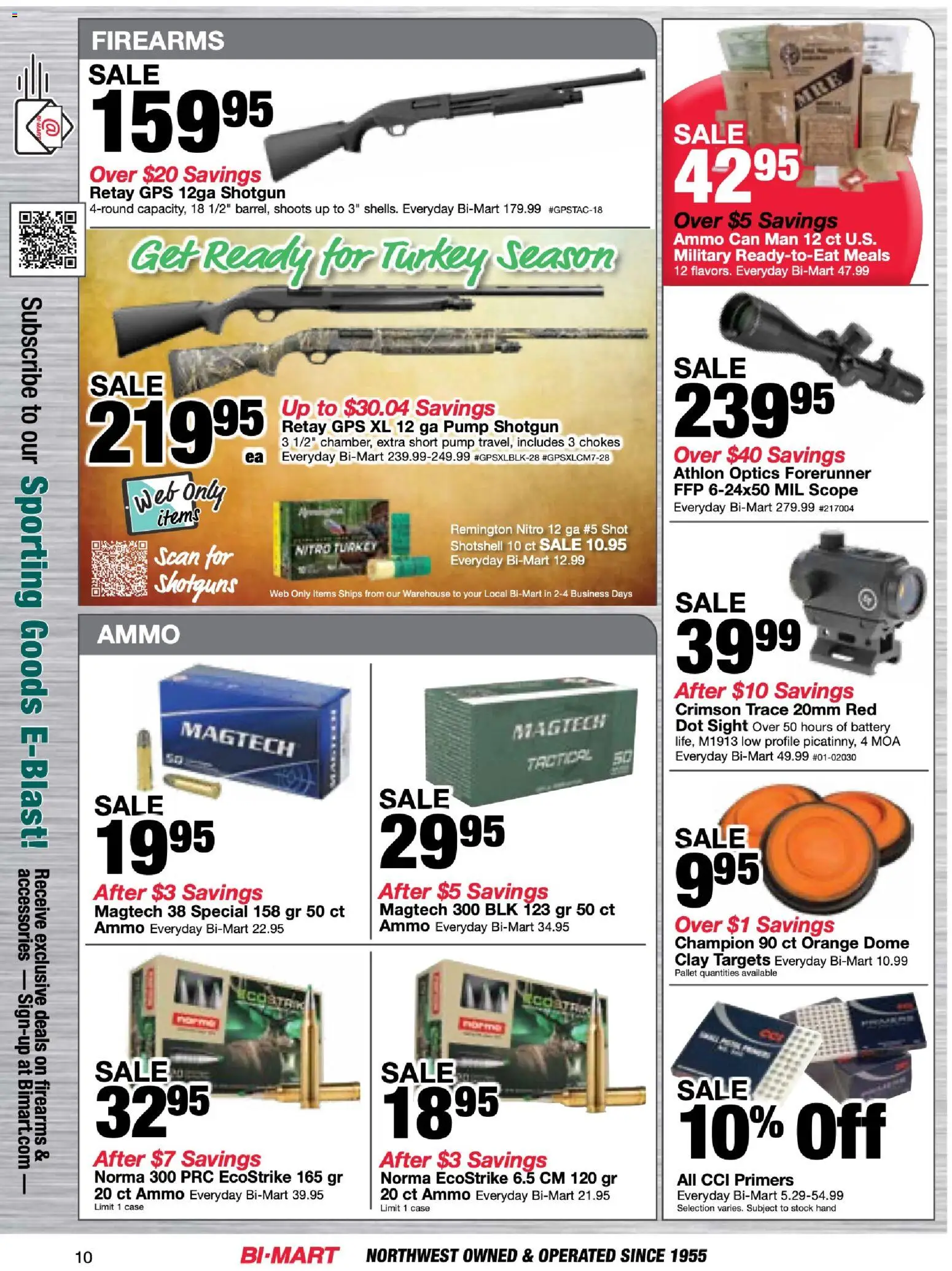 Bi-Mart Membership Savings Book - valid from 10.03.2026 | Page: 10 | Products: Pump, Battery, Shotgun, Case
