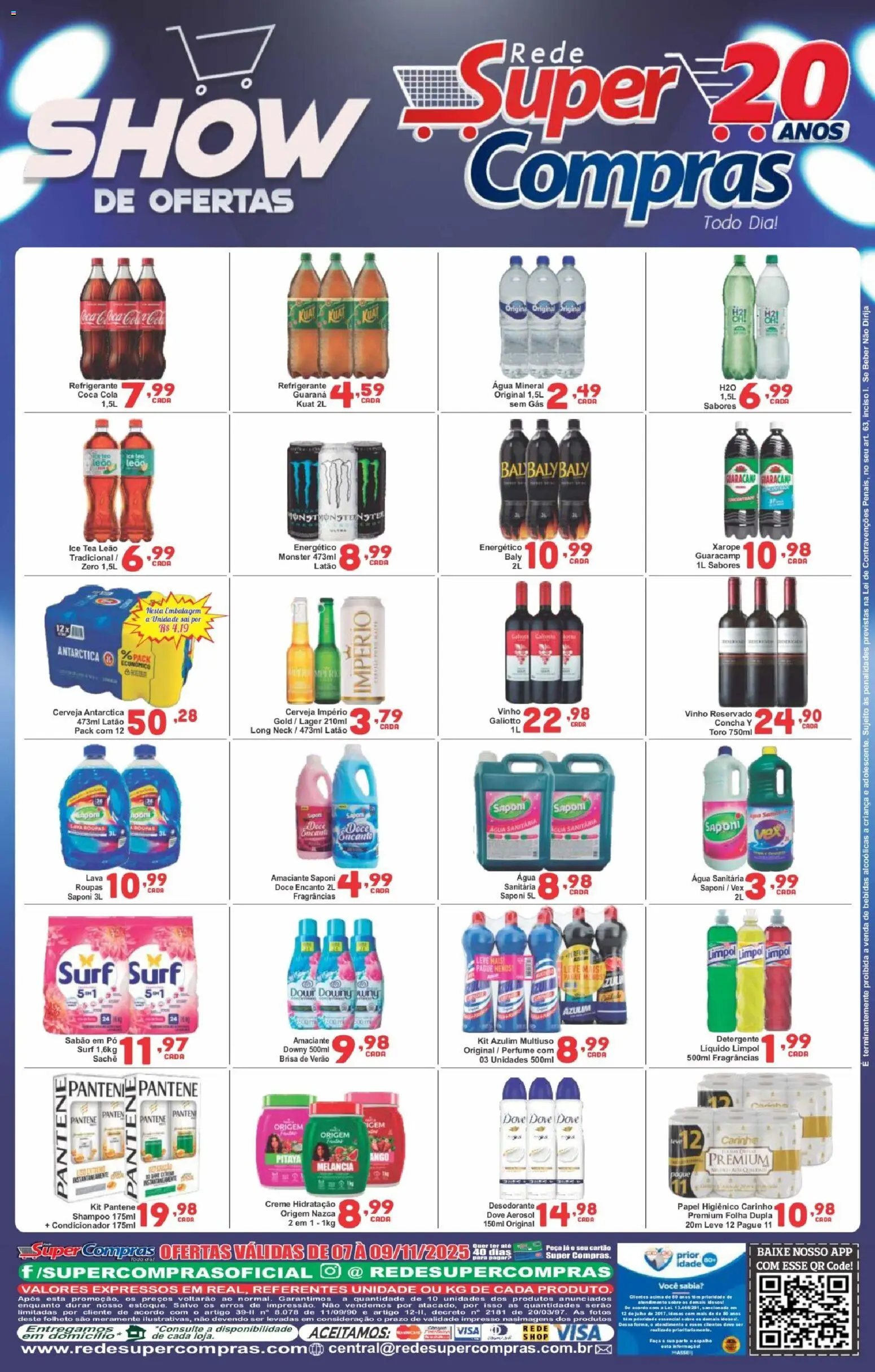 Rede Super Compras Folheto - válido de 07.11.2025 | Página: 2 | Produtos: Pó, Sabão em pó, Cerveja, Refrigerante