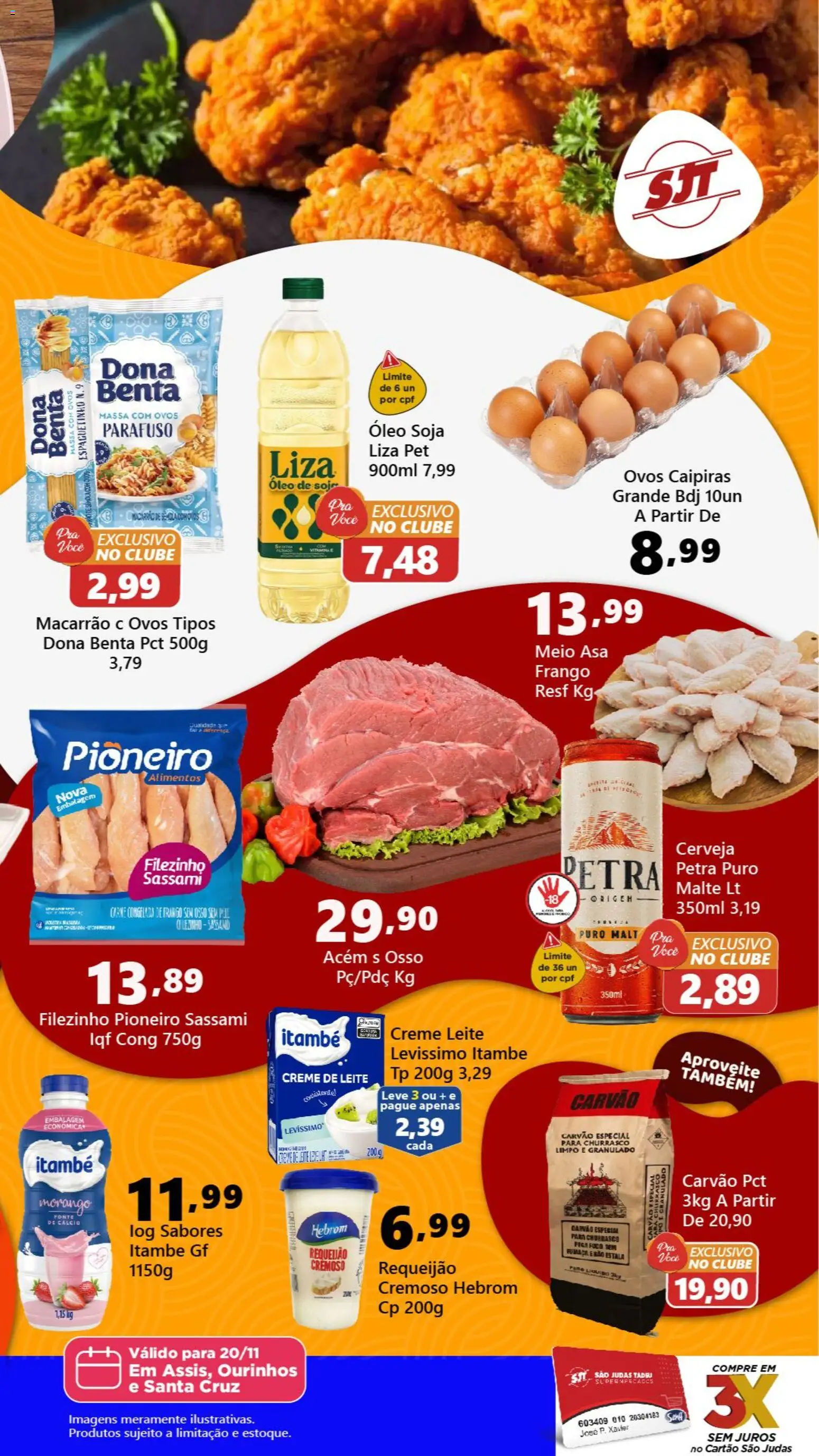 São Judas Tadeu Folheto - válido de 20.11.2025 | Página: 2 | Produtos: Acém, Ovos, Creme de leite, Granulado