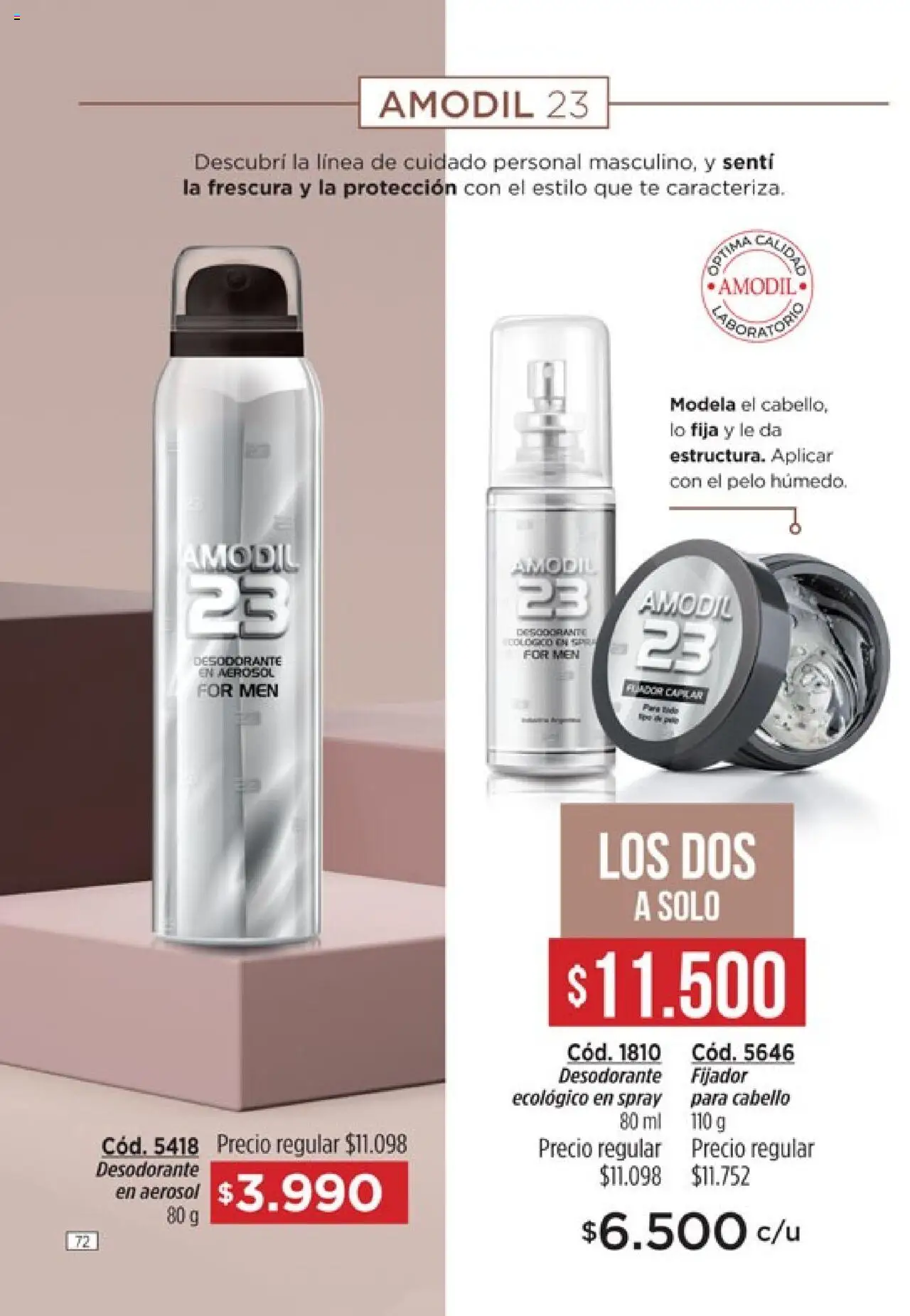 Catálogo Amodil Campaña 16 │ válido desde el 01.10.2025 | Página: 72 | Productos: Fijador, Desodorante, Té