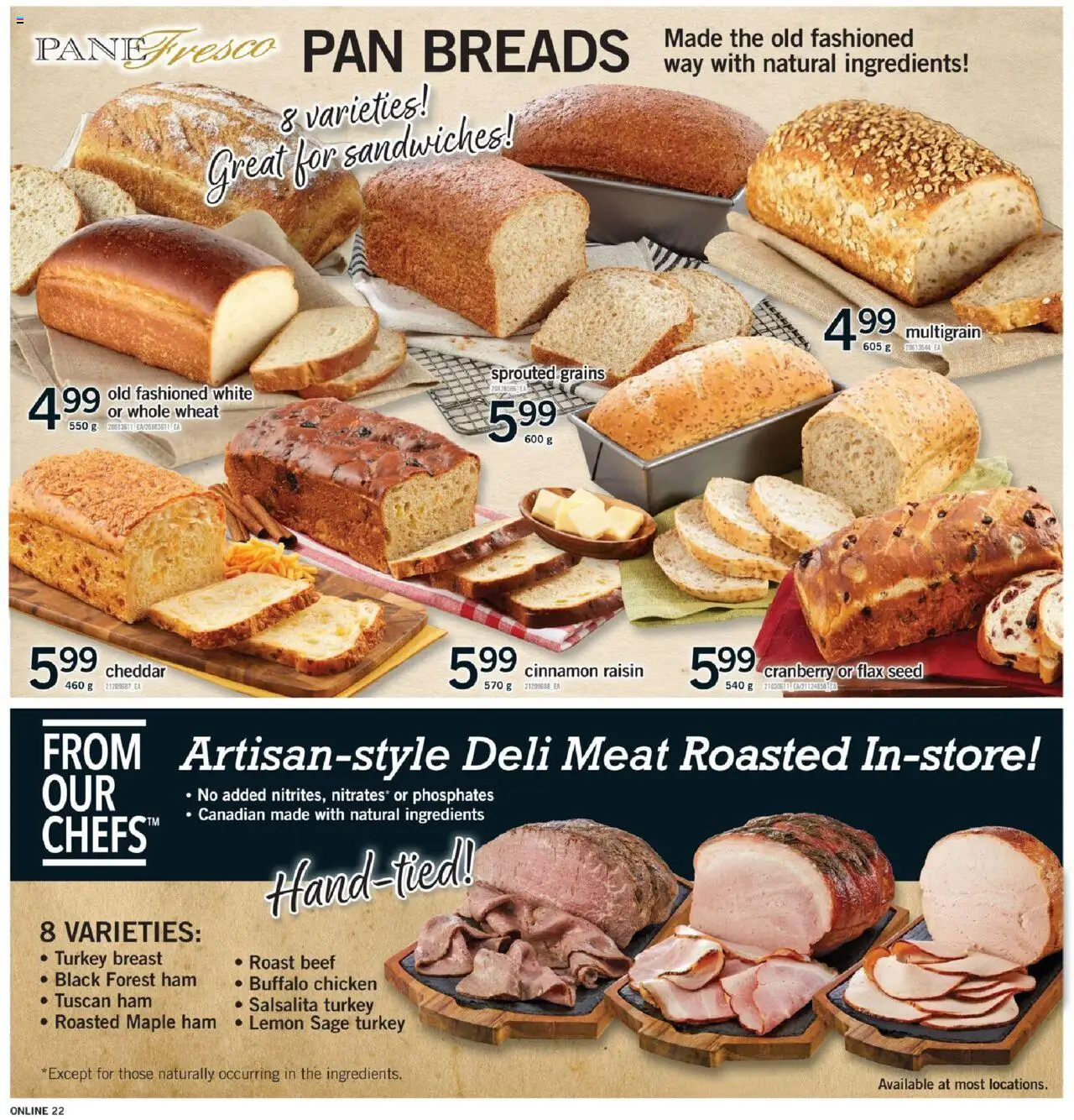Fortinos flyer valid from 28.08.2025 | Page: 22 | Products: Beef, Turkey, Ham, Chicken