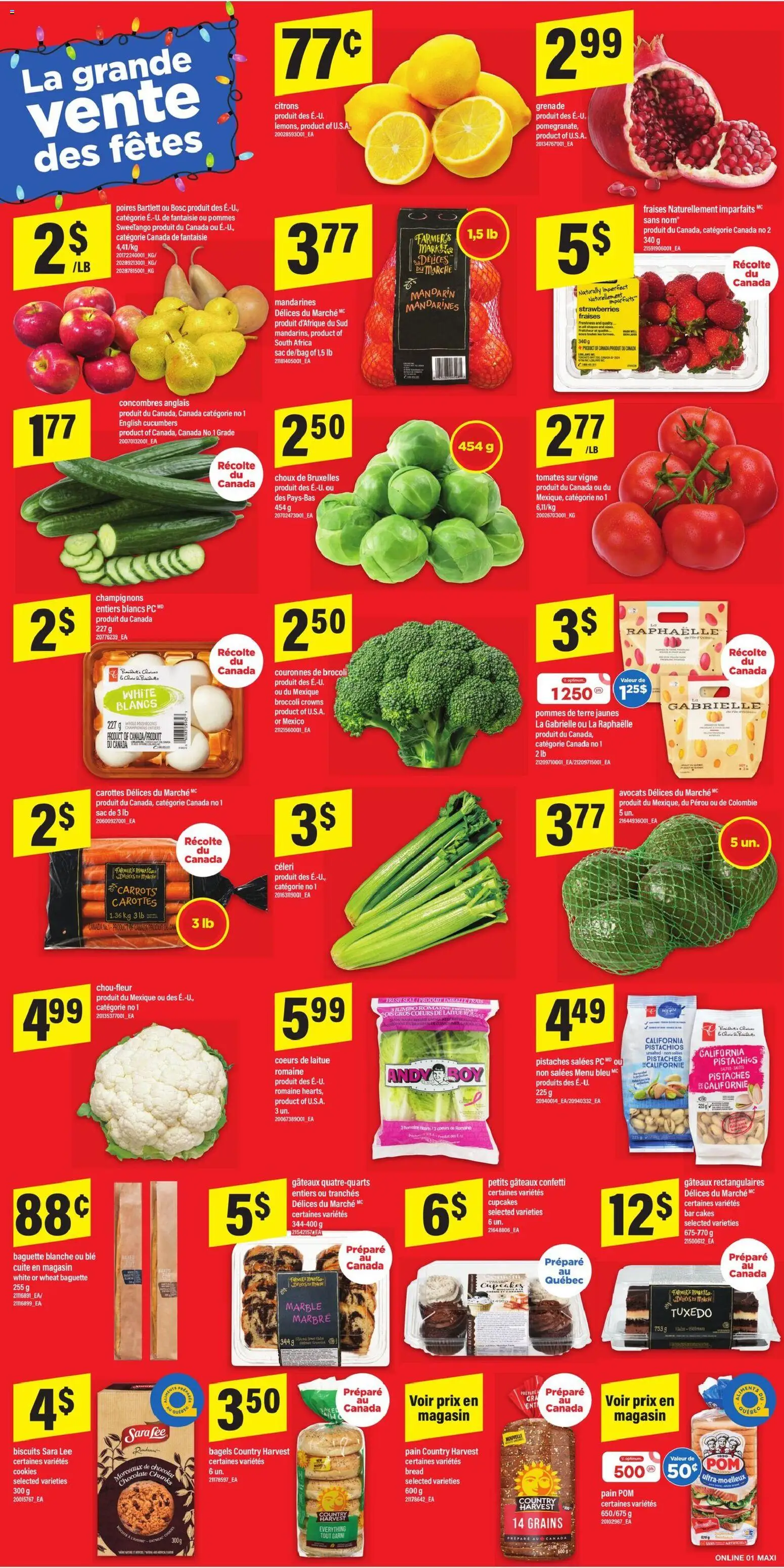 Maxi flyer valid from 25.12.2025 | Page: 6 | Products: Strawberries, Cookies, Cucumbers, Bread