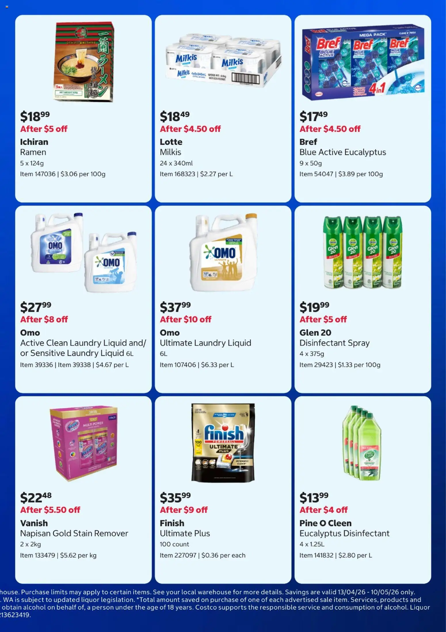 Costco catalogue - valid from 13.04.2026 | Page: 9 | Products: Stain remover, Laundry, Weight