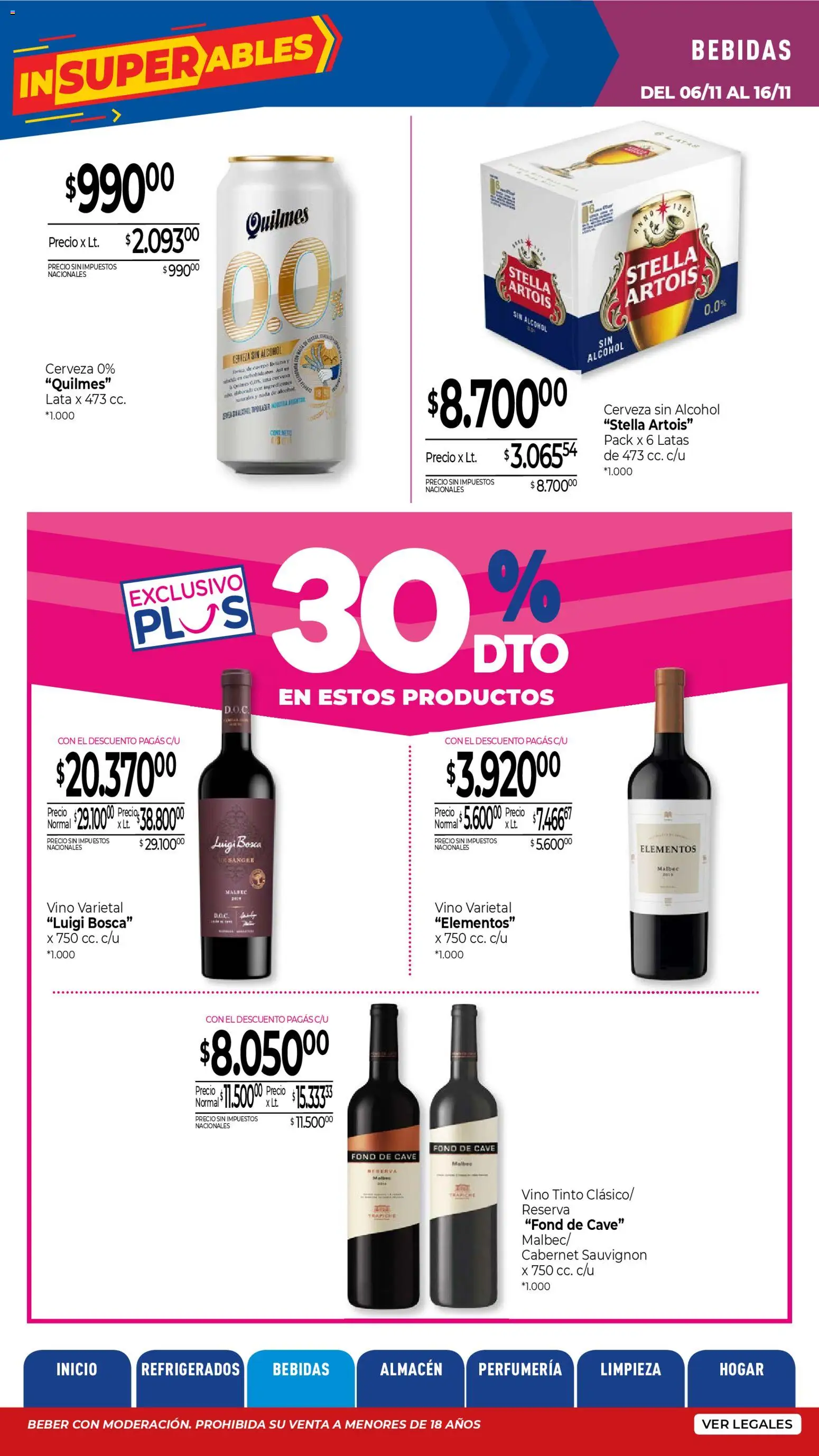 La Anonima catálogo │ válido desde el 06.11.2025 | Página: 14 | Productos: Vino, Cerveza