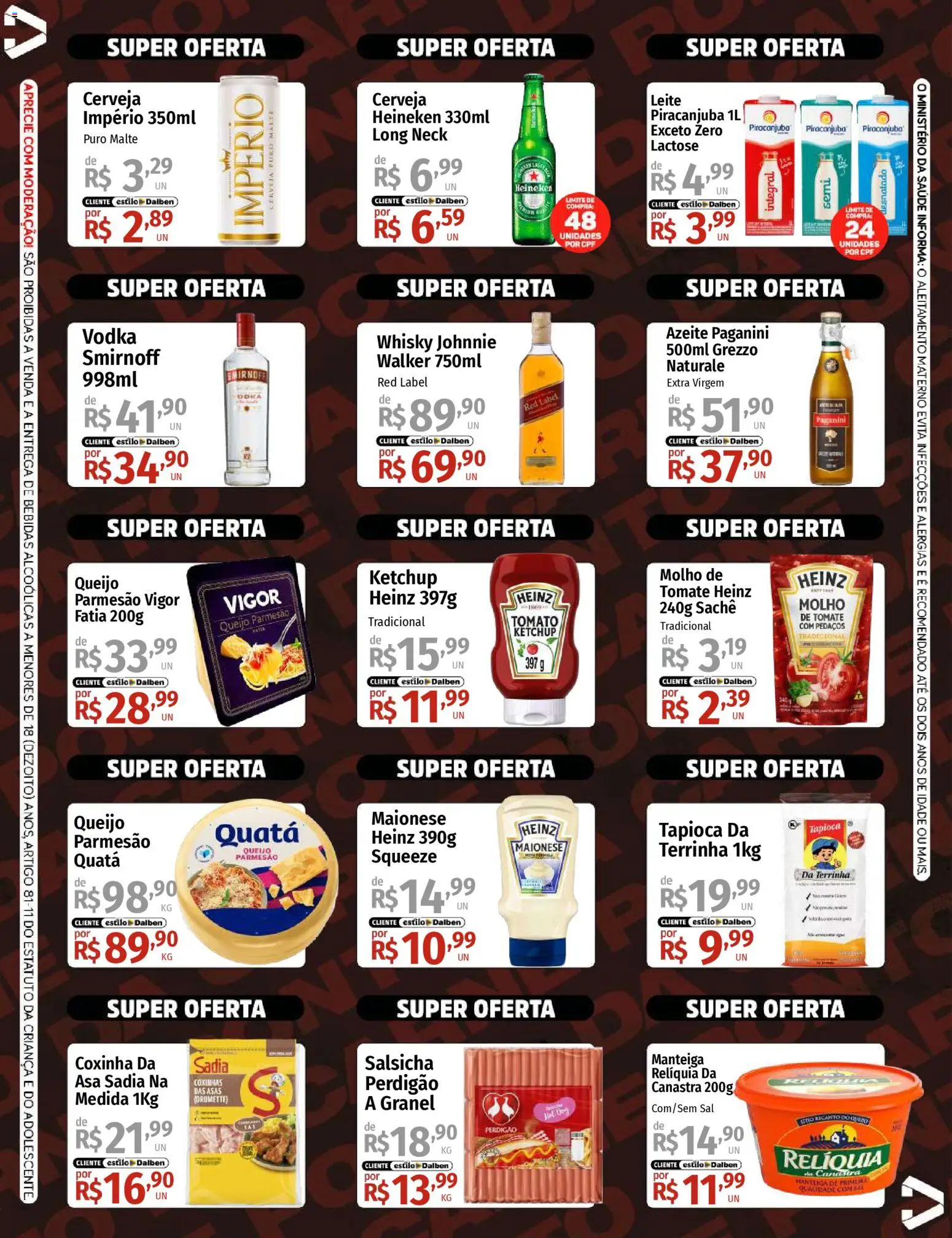 Supermercado Dalben Folheto - válido de 03.12.2025 | Página: 2 | Produtos: Leite, Manteiga, Cerveja, Vodka