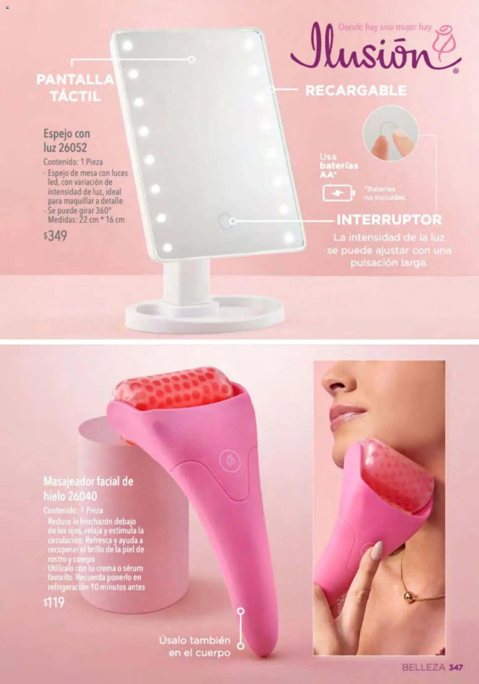 Nuevas ofertas de Ilusión válidas en toda la República Mexicana desde el 01.03.2026. ¡Encuentra las mejores ofertas en Ilusión catálogo Primavera! | Página: 349 | Productos: Serum, Crema, Masajeador facial, Mesa