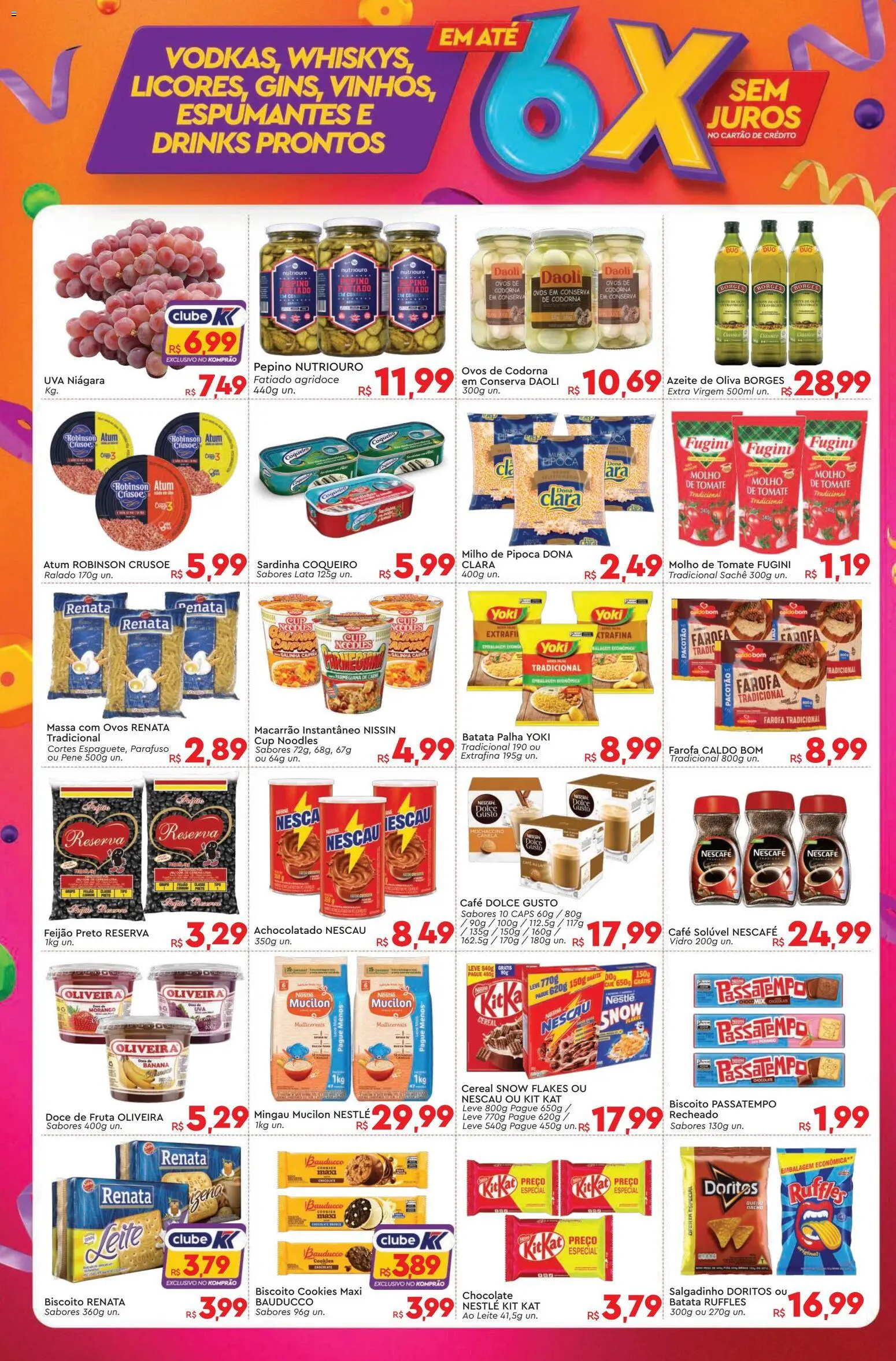 Komprao Atacadista Folheto - válido de 13.02.2026 | Página: 2 | Produtos: Leite, Ovos, Mucilon, Pipoca