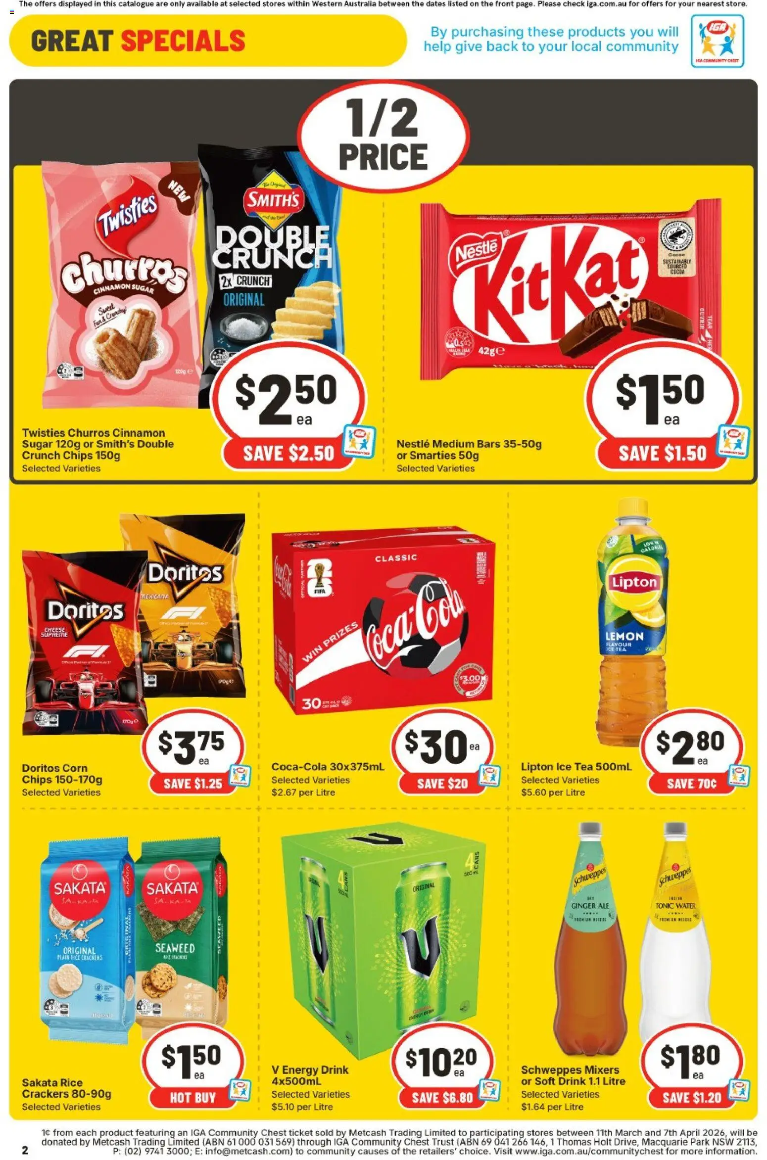 IGA catalogue - valid from 11.03.2026 | Page: 2 | Products: Ginger, Tea, Water, Lemon