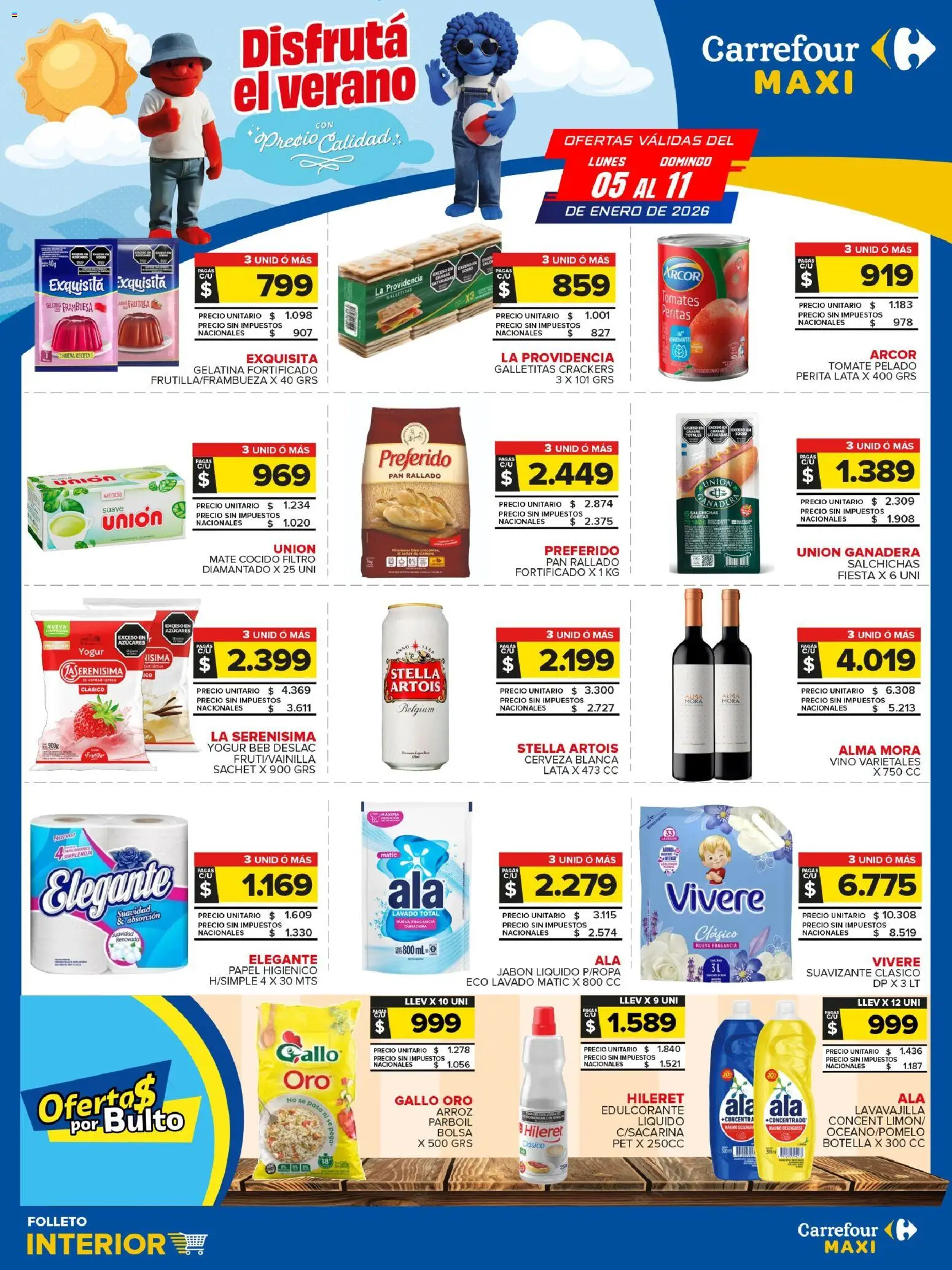 Carrefour Maxi catálogo │ válido desde el 05.01.2026 | Página: 1 | Productos: Papel higiénico, Bolsa, Cerveza, Mate cocido