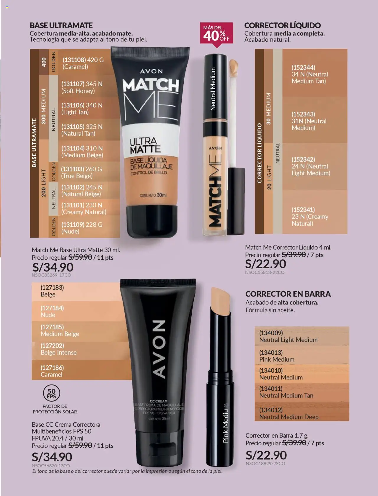 Catálogo Avon válido desde 11.08.2025 | Página: 24 | Productos: Crema, Maquillaje, Corrector, CC cream