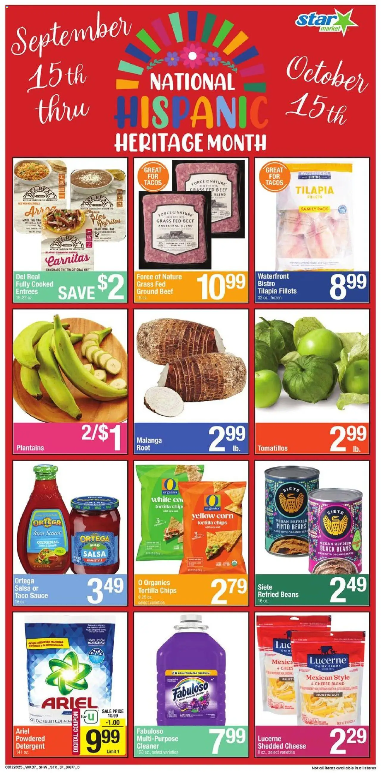 Star Market Ad - valid from 15.09.2025 | Page: 1 | Products: Pork, Detergent, Vegetables, Alarm