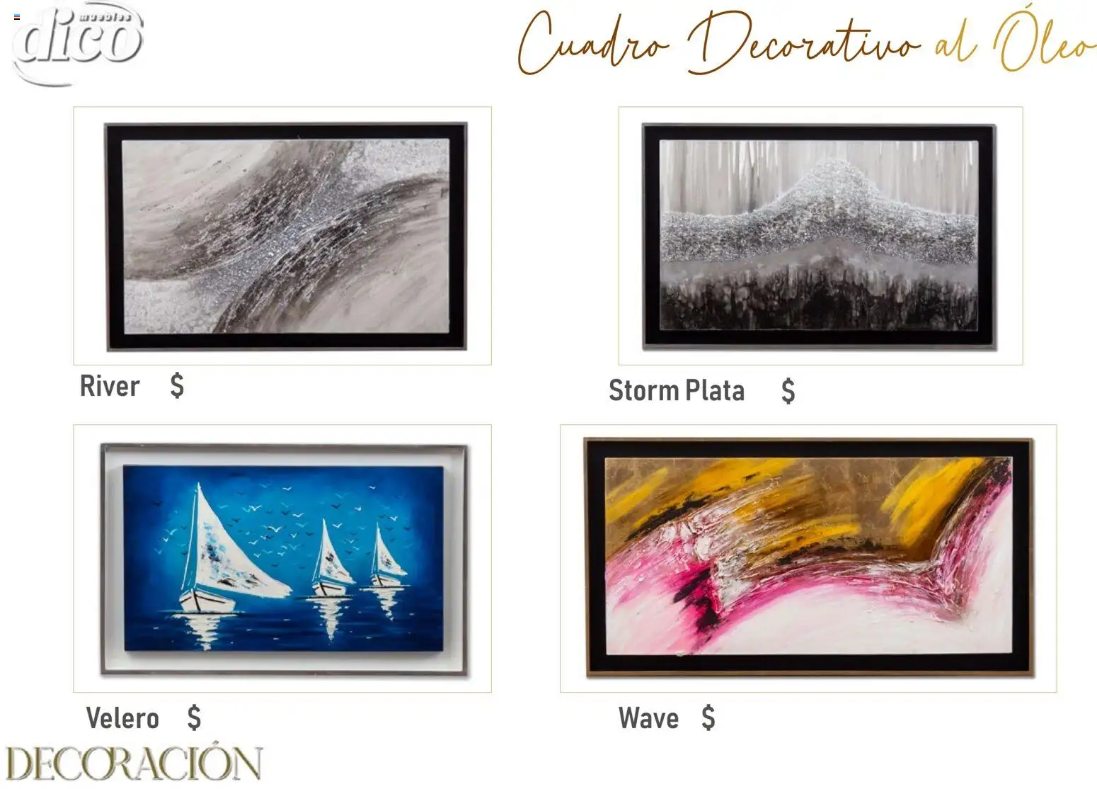 Nuevas ofertas de Muebles Dico válidas en toda la República Mexicana desde el 09.12.2025. ¡Encuentra las mejores ofertas en Muebles Dico catálogo Decoración! | Página: 5 | Productos: Cuadro