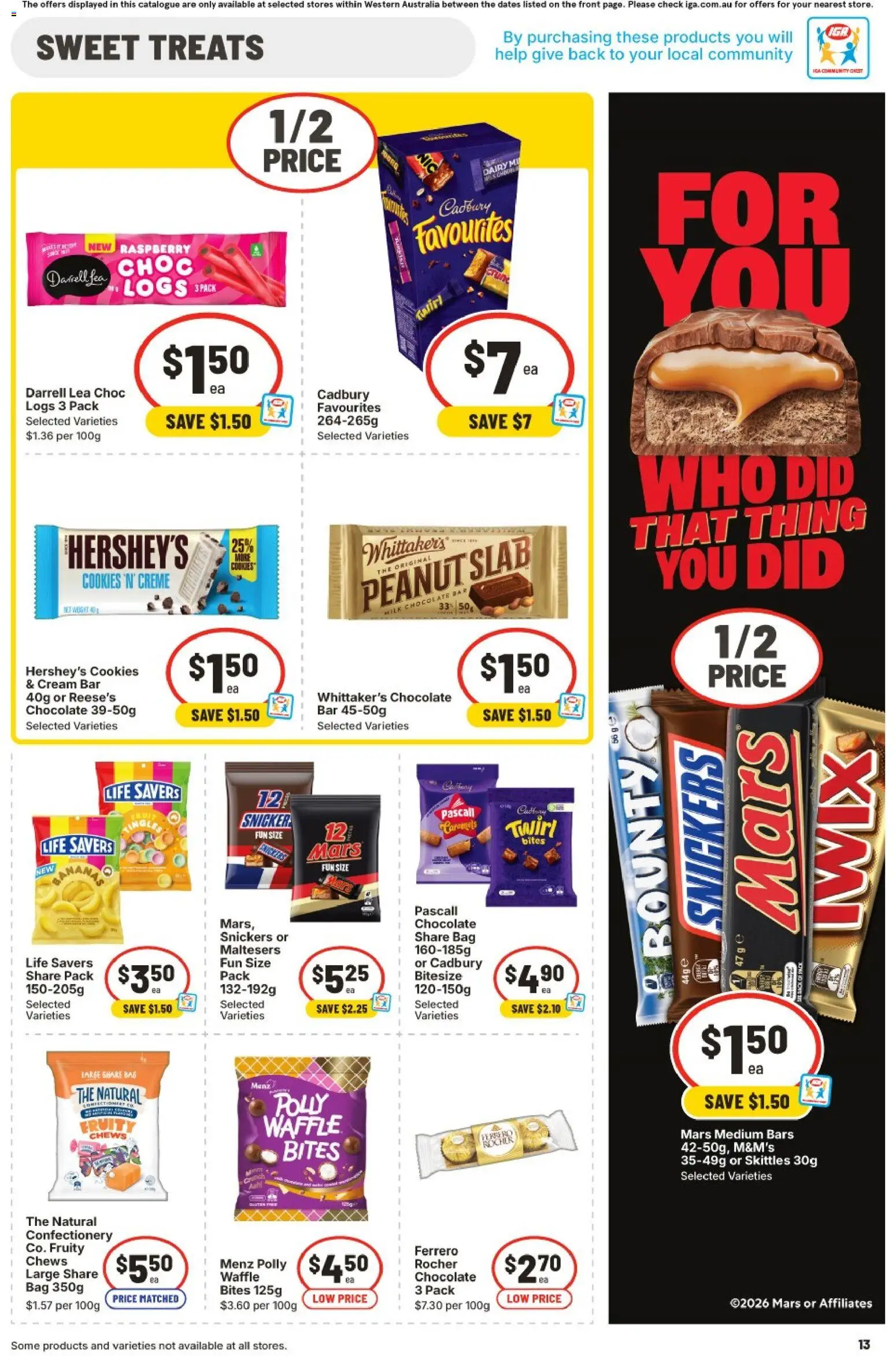 IGA catalogue - valid from 11.03.2026 | Page: 13 | Products: Milk, Dairy, Chocolate, Cream