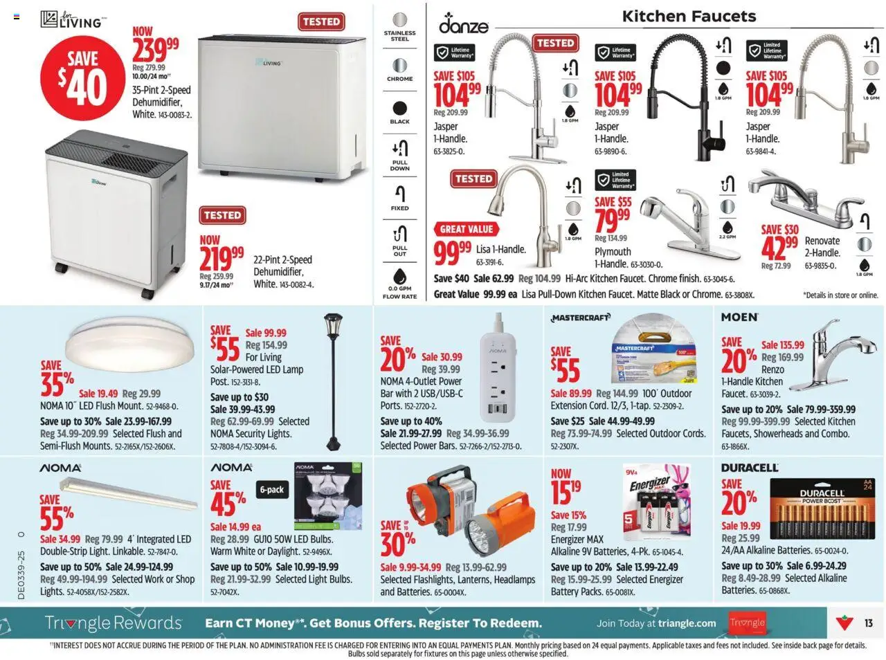 Canadian Tire flyer valid from 18.09.2025 | Page: 16 | Products: Battery, Lamp