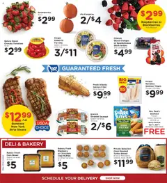 Preview of Kroger weekly ads valid from 22.10.2025 | Page: 10 | Products: Bakery, Tomatoes, Strawberries, Seafood