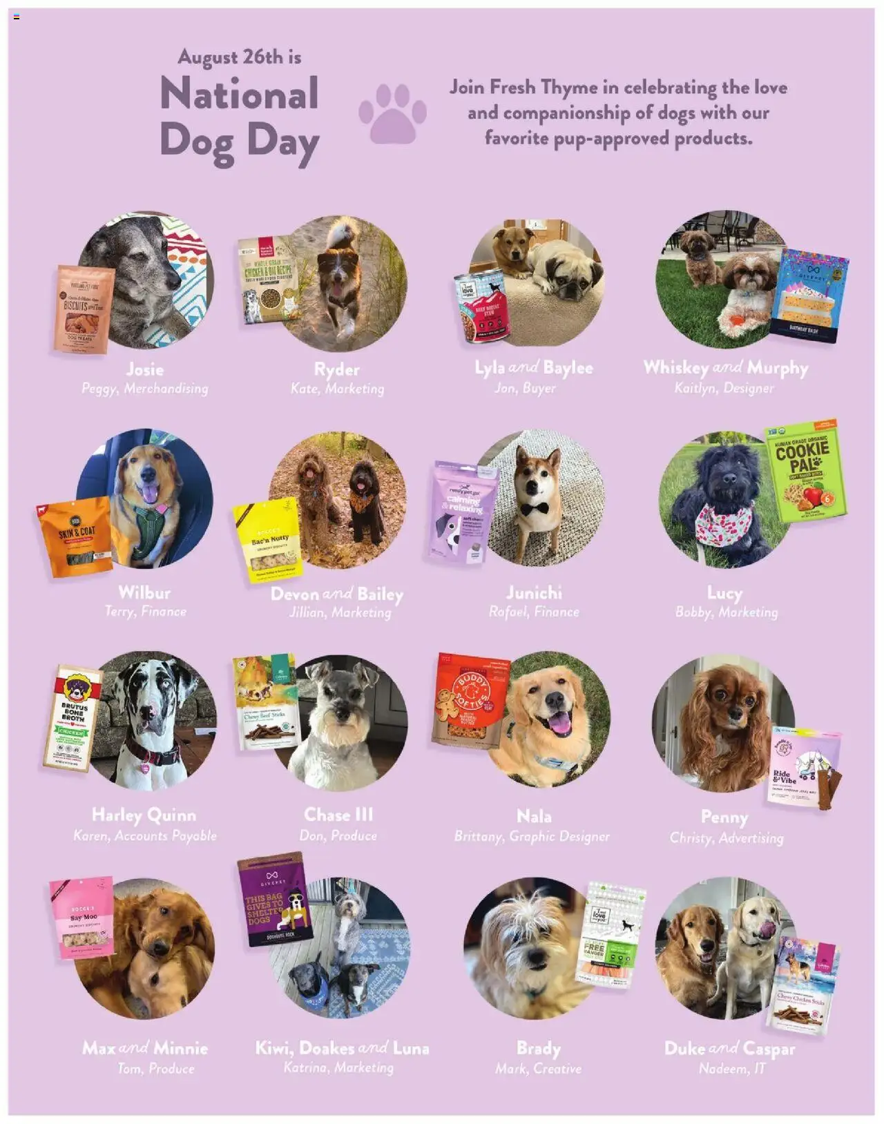 Fresh Thyme Weekly Ad - valid from 20.08.2025 | Page: 8 | Products: Dog Treats, Coat, Whiskey, Bag