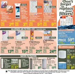 Preview of Menards weekly ads valid from 08.10.2025 | Page: 6 | Products: Water Filter, Refrigerator, Humidifier, Air Filter