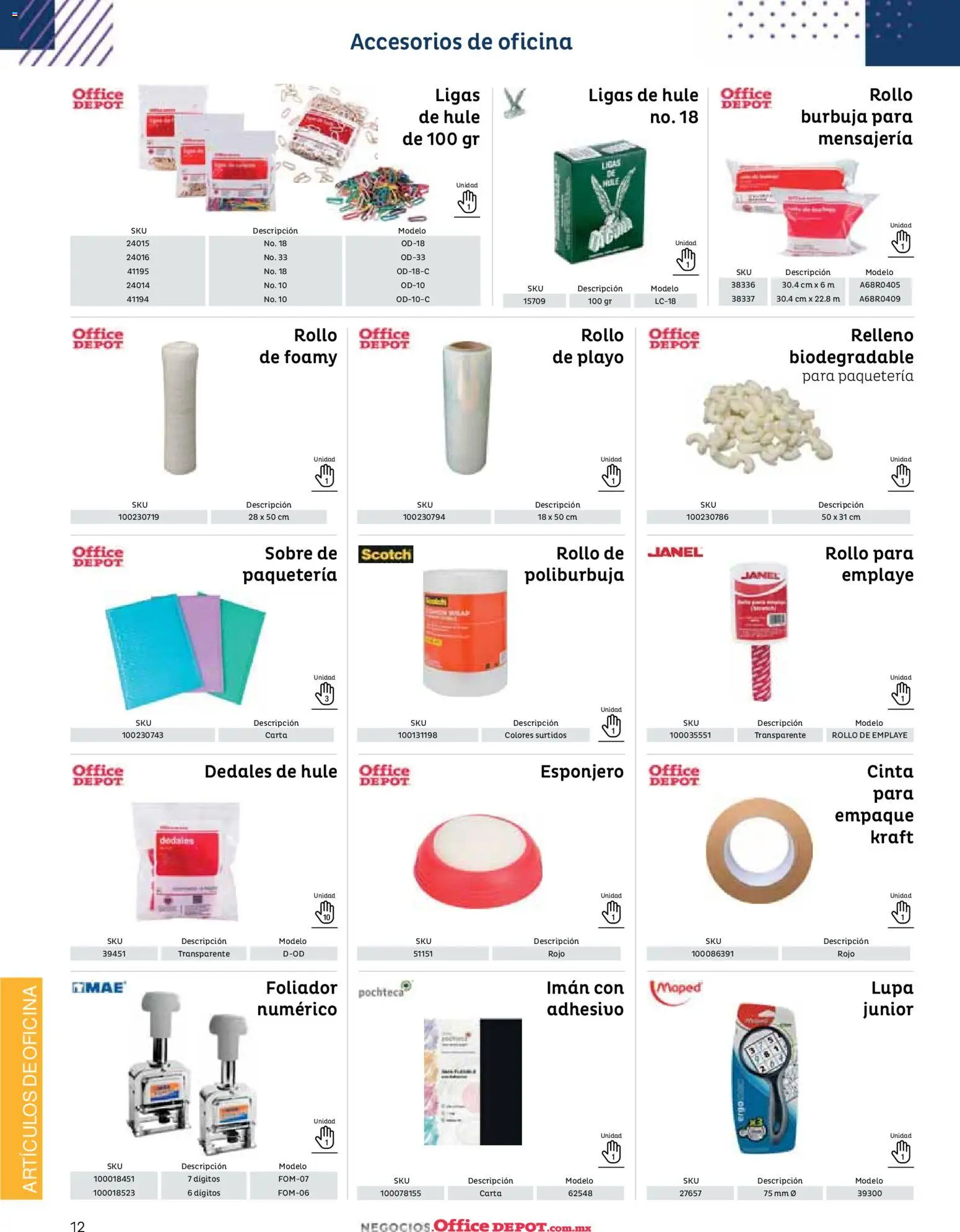 Nuevas ofertas de Office Depot válidas en toda la República Mexicana desde el 12.01.2026. ¡Encuentra las mejores ofertas en Office Depot catálogo 2026! | Página: 14 | Productos: Imán, Lupa, Cinta, Sobre