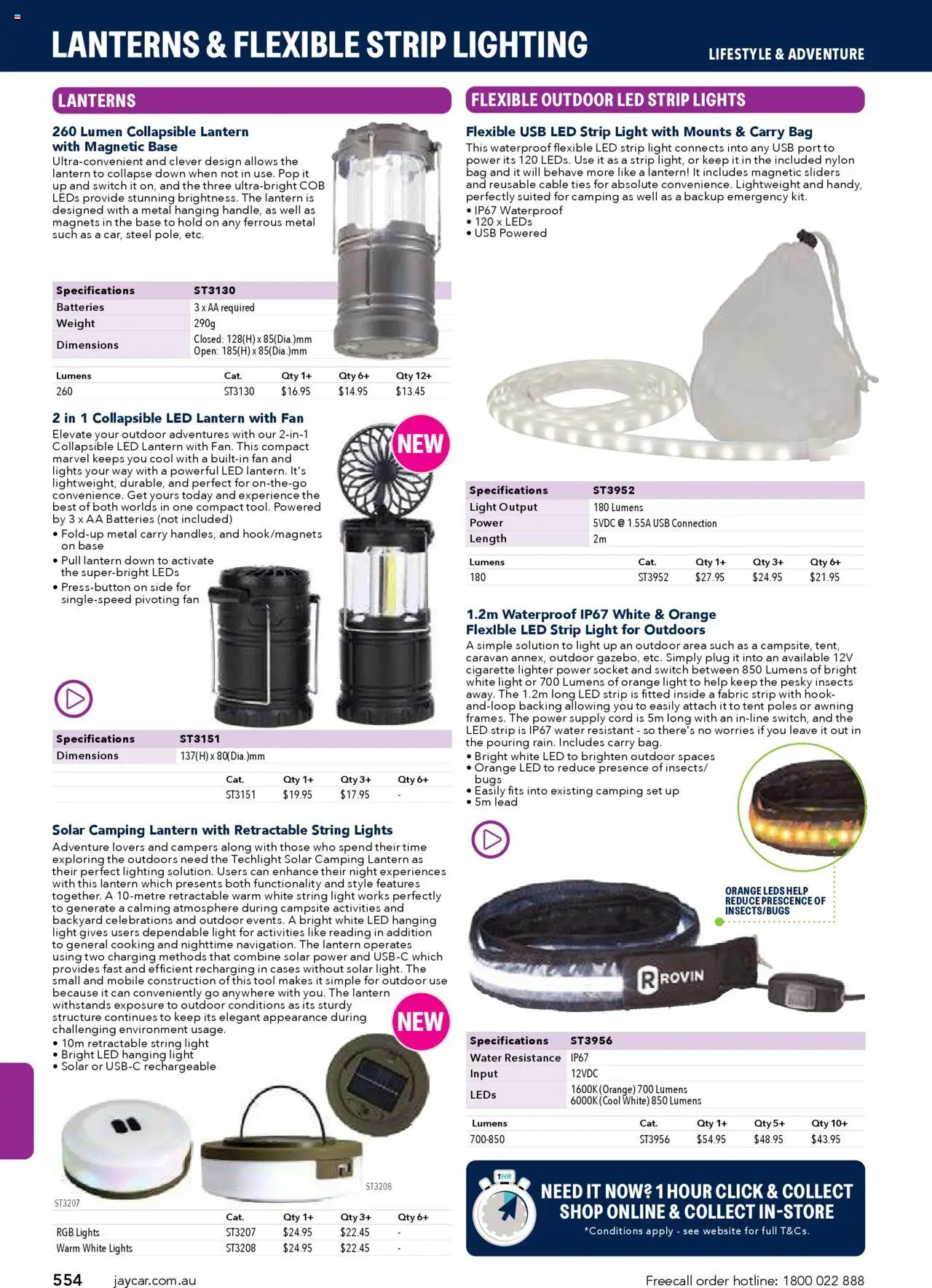 Jaycar catalogue - valid from 09.07.2025 | Page: 554 | Products: Light, Lanterns, Batteries, Strip